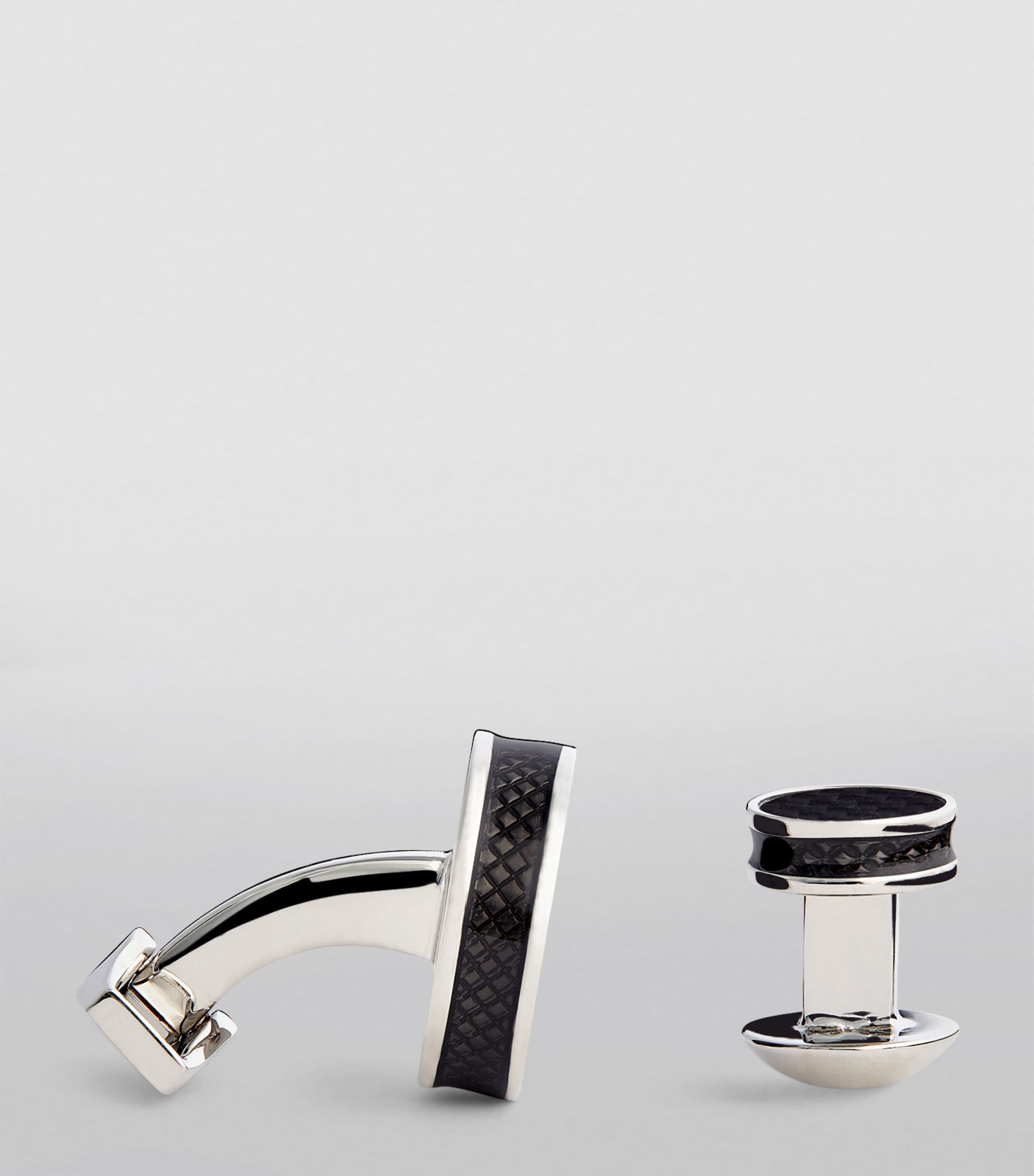 Disc Cufflink Set BLACK Image 3