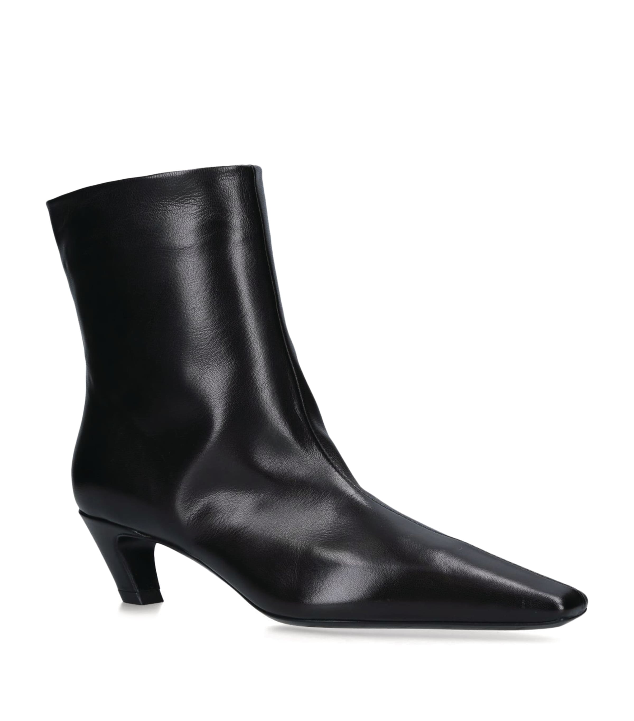 Leather Arizona Heeled Ankle Boots 50 BLACK Image 2