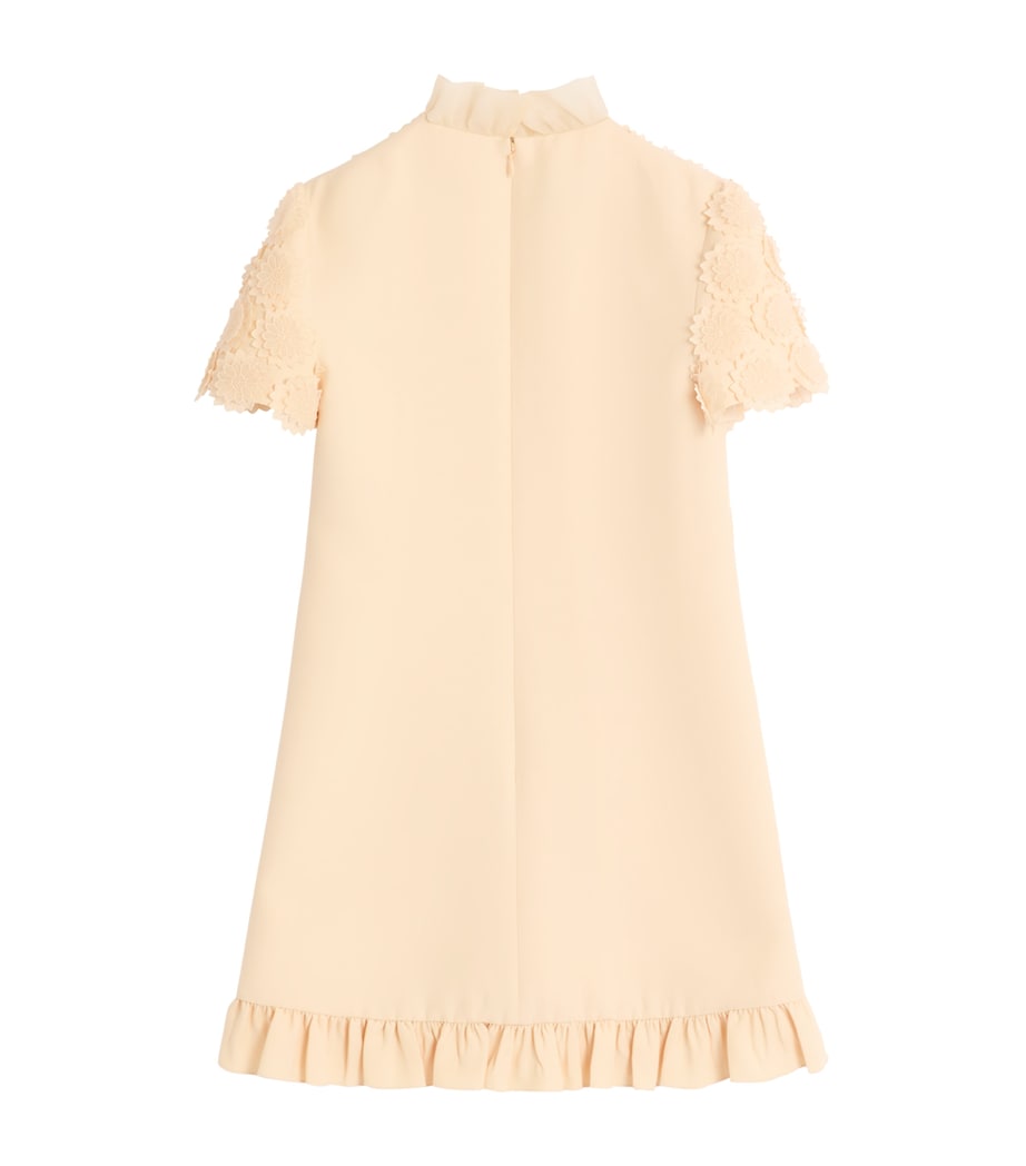 Wool-Silk Floral Lace Mini Dress ET5 Image 2