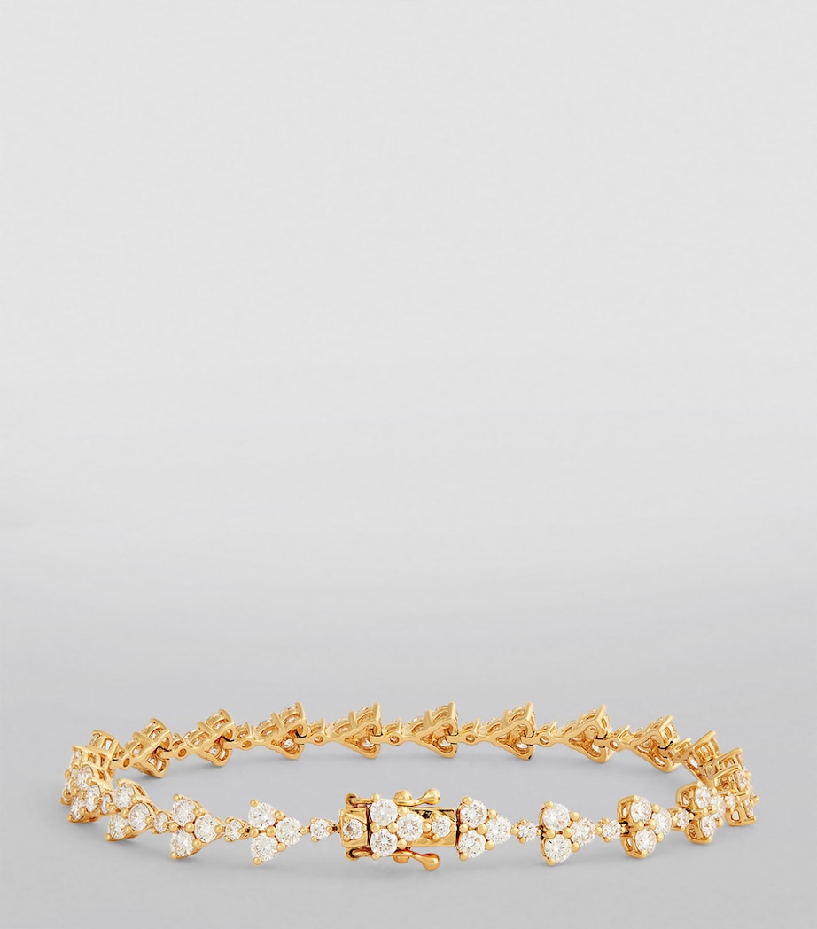 Yellow Gold and Diamond Triangle Bracelet YELLOW GOLD Image 2
