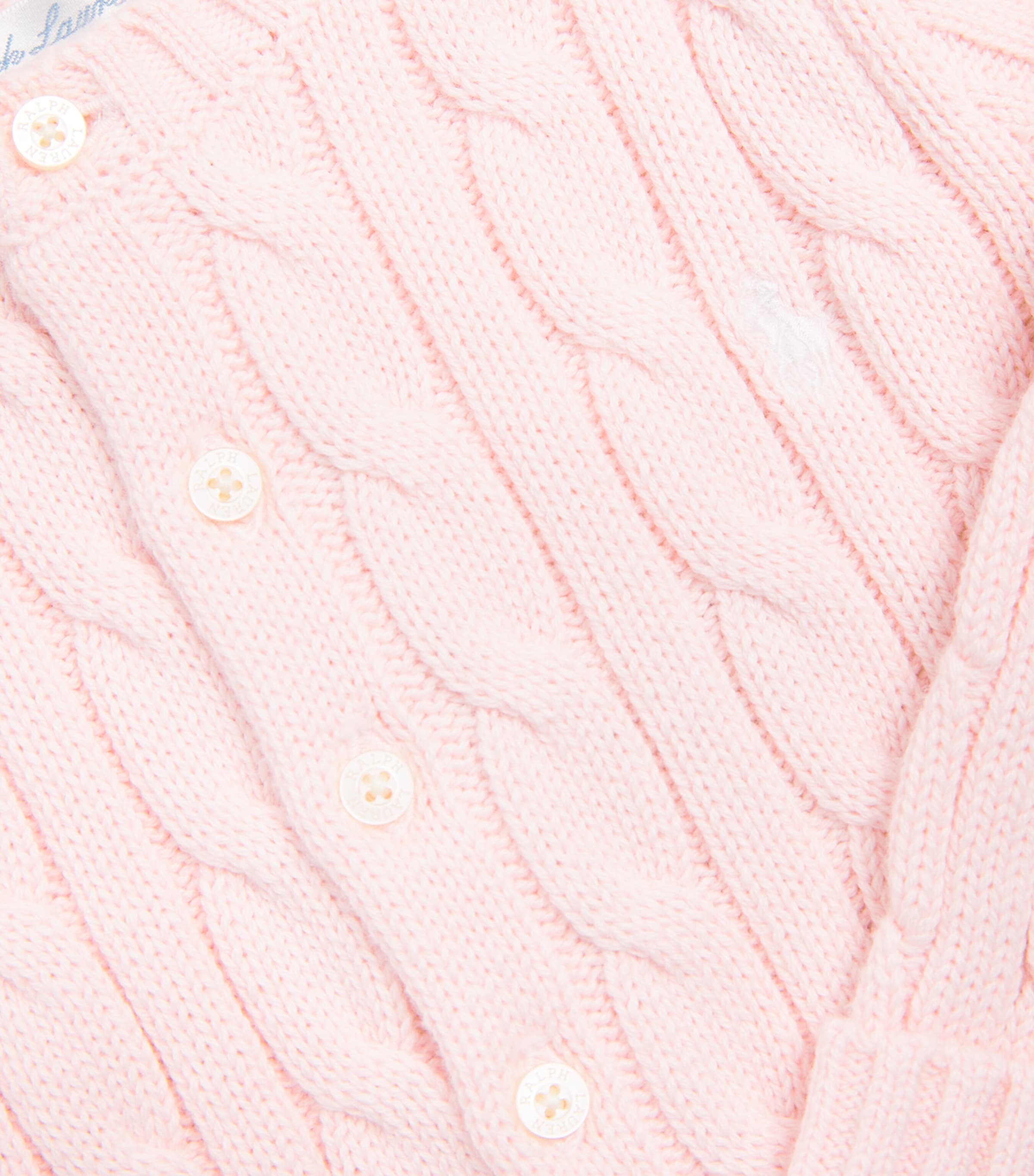 Ralph Lauren Kids Cotton Cable-Knit Cardigan and Leggings Set (3-24 Months) Morning Pink Image 4
