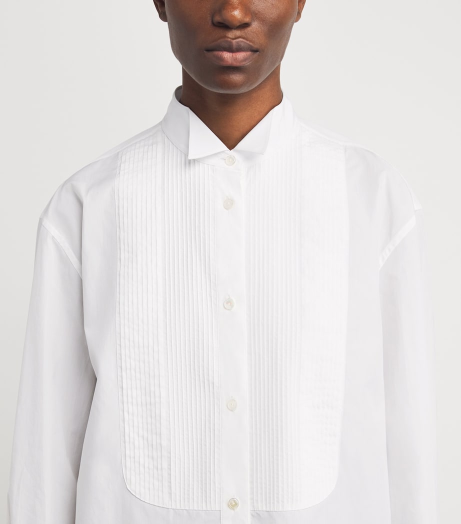 Erelia Cotton Tuxedo Shirt WHITE Image 5