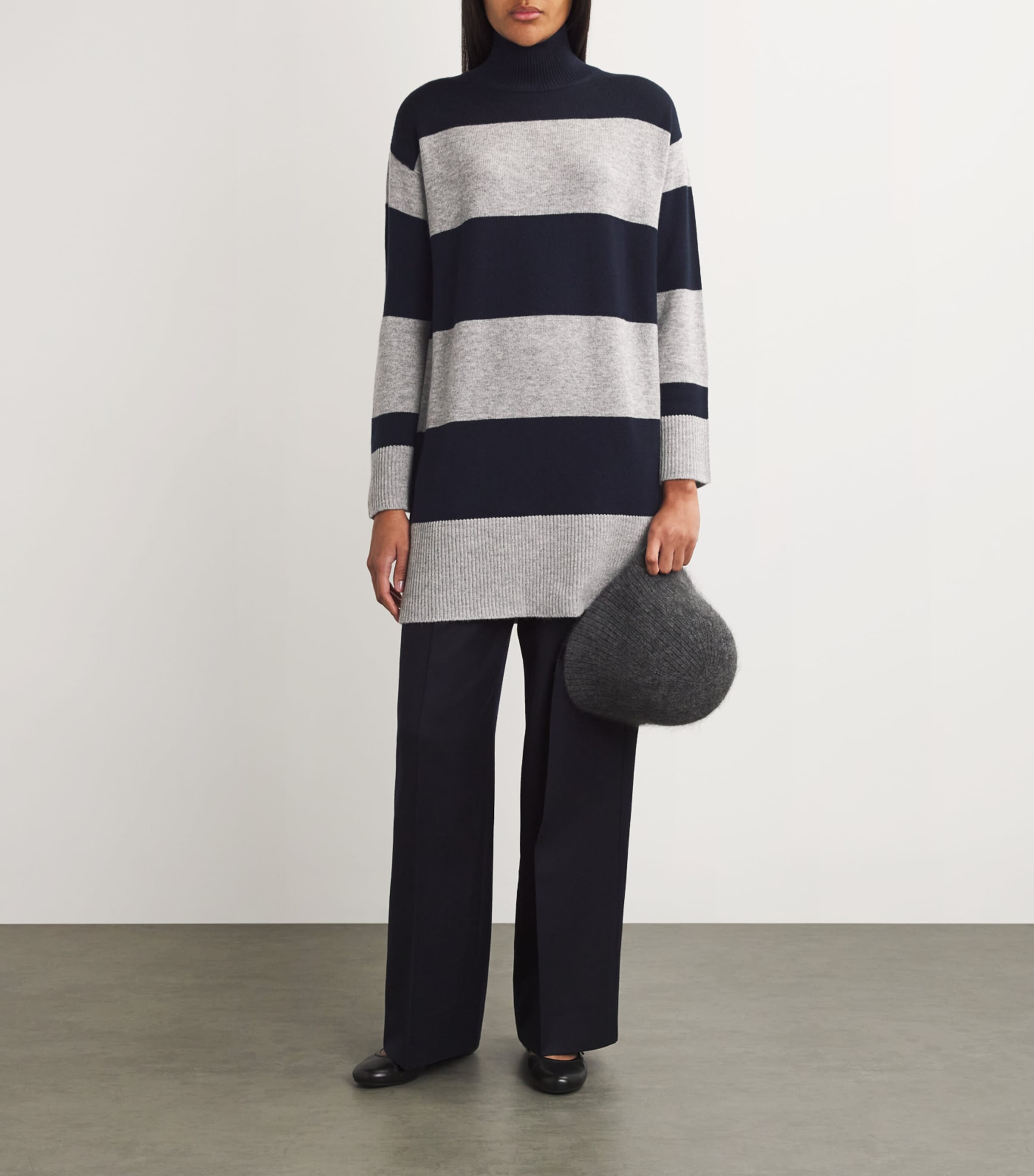Max Mara Wool-Cashmere Striped Mini Dress | Harrods US