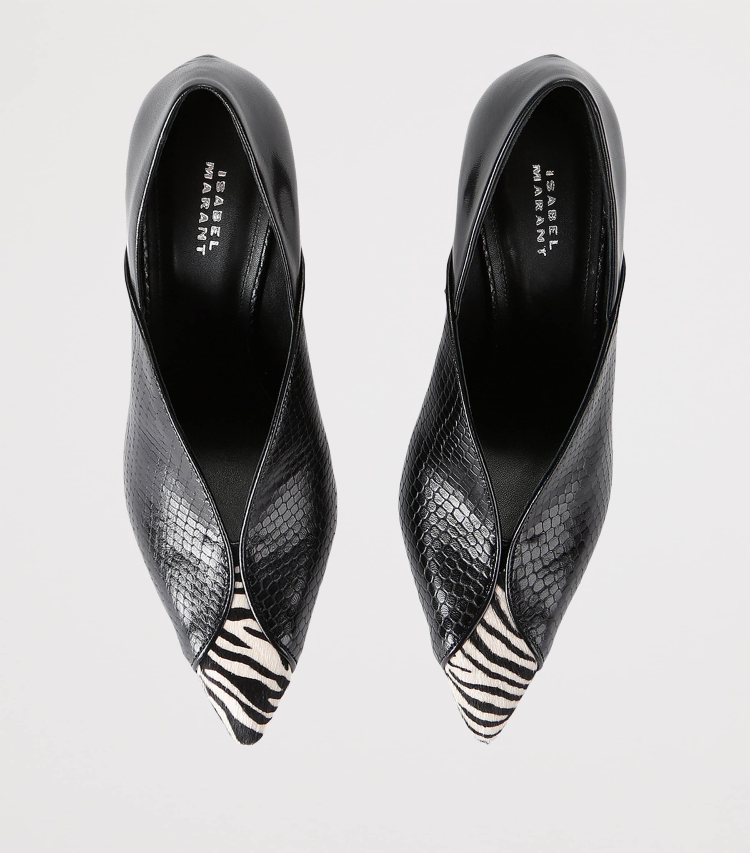 Isabel Marant Leather Luza Pumps 90 Black/comb Image 3