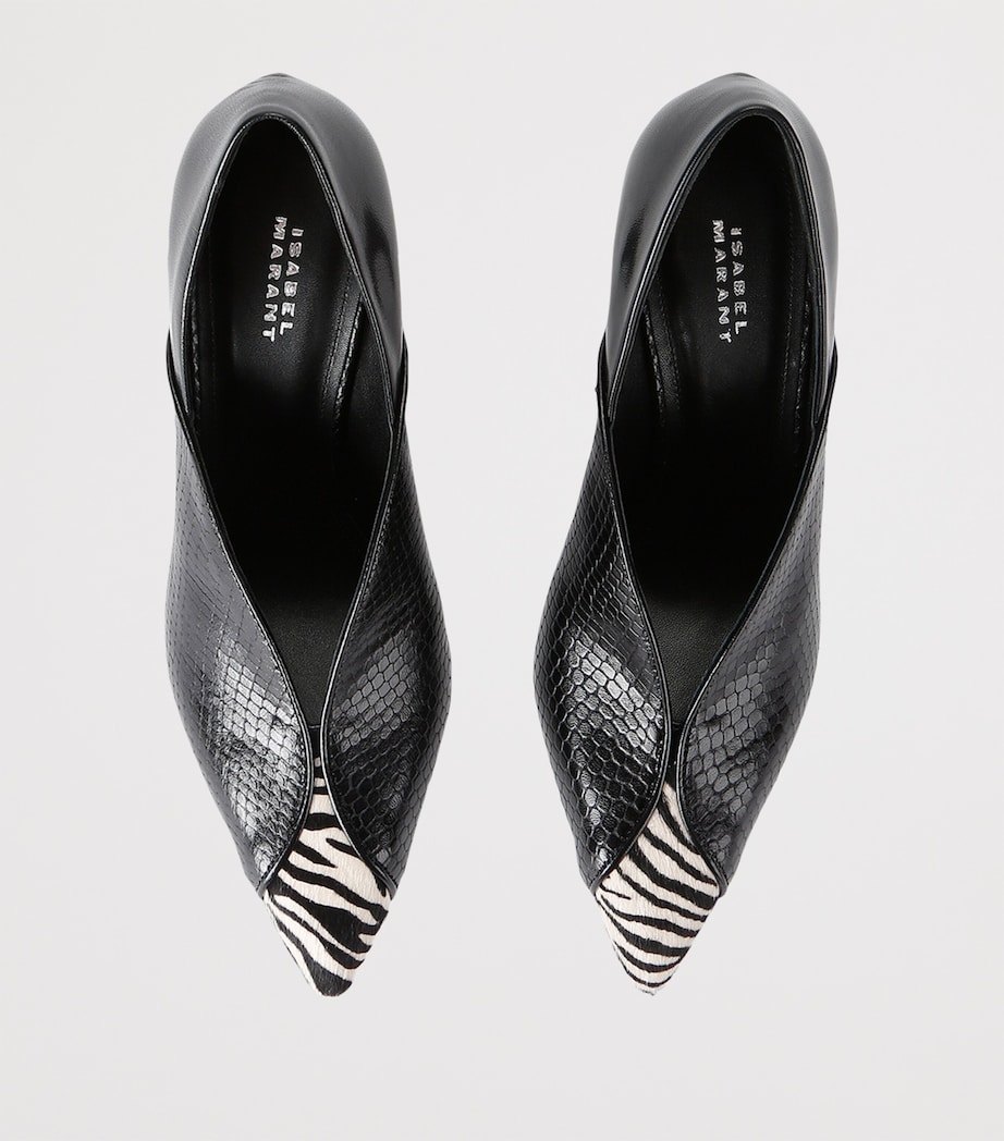 Isabel Marant Leather Luza Pumps 90 Black/comb Image 3