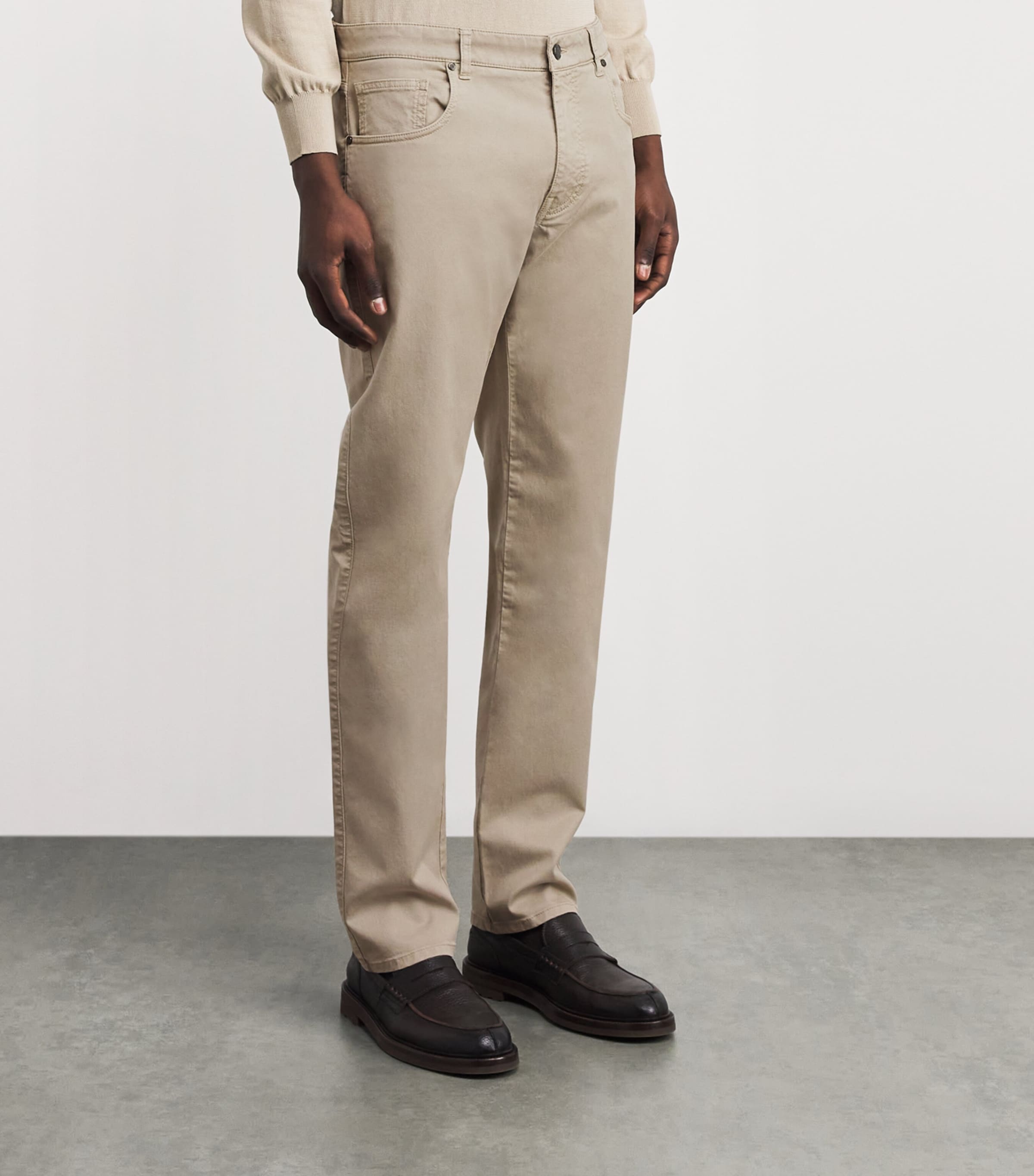 Stretch-Cotton Chinos STONE Image 3