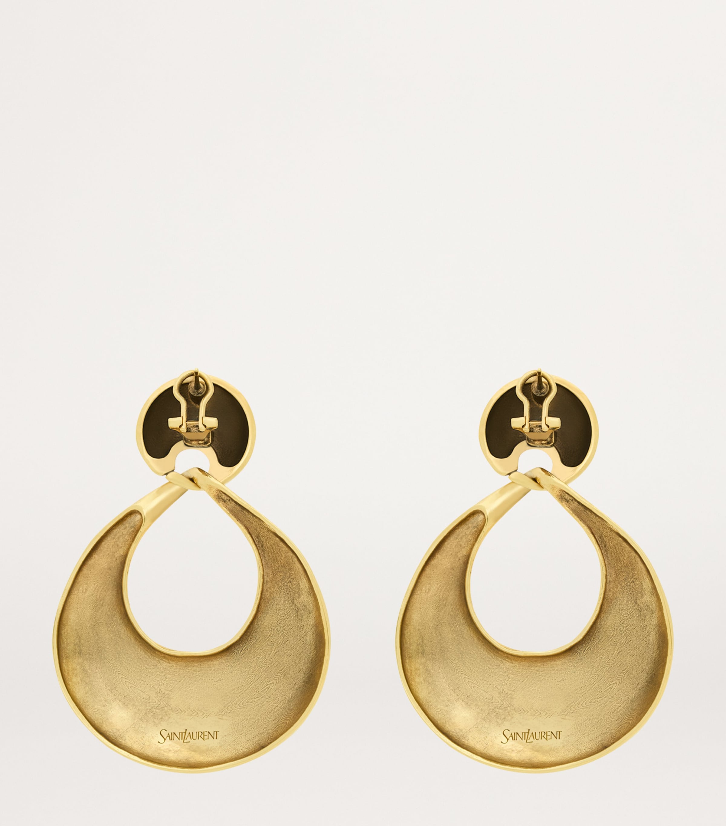 Saint Laurent Metallic Knocker Earrings | Harrods US