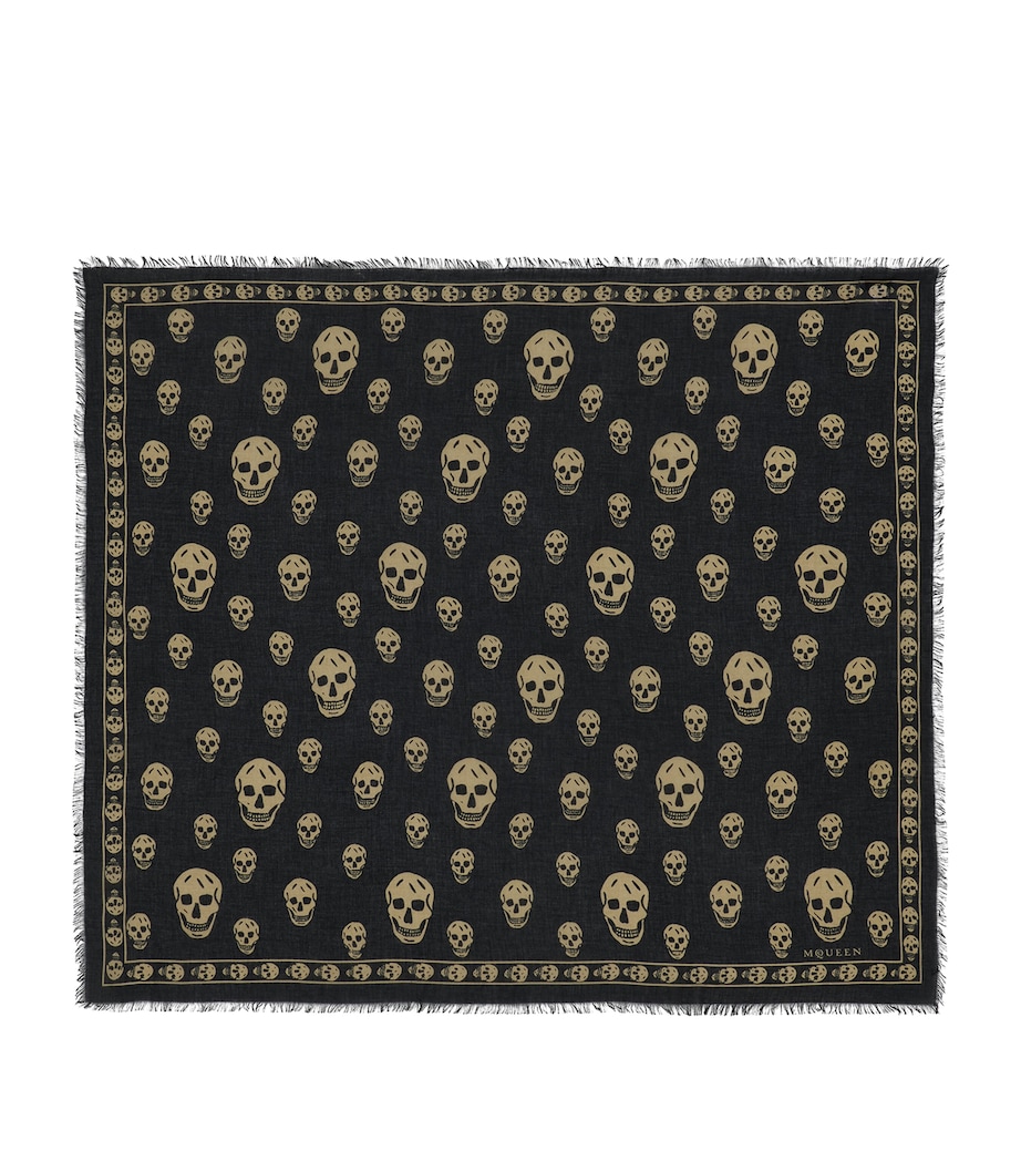 McQueen Modal-Silk Skull Scarf Image 1