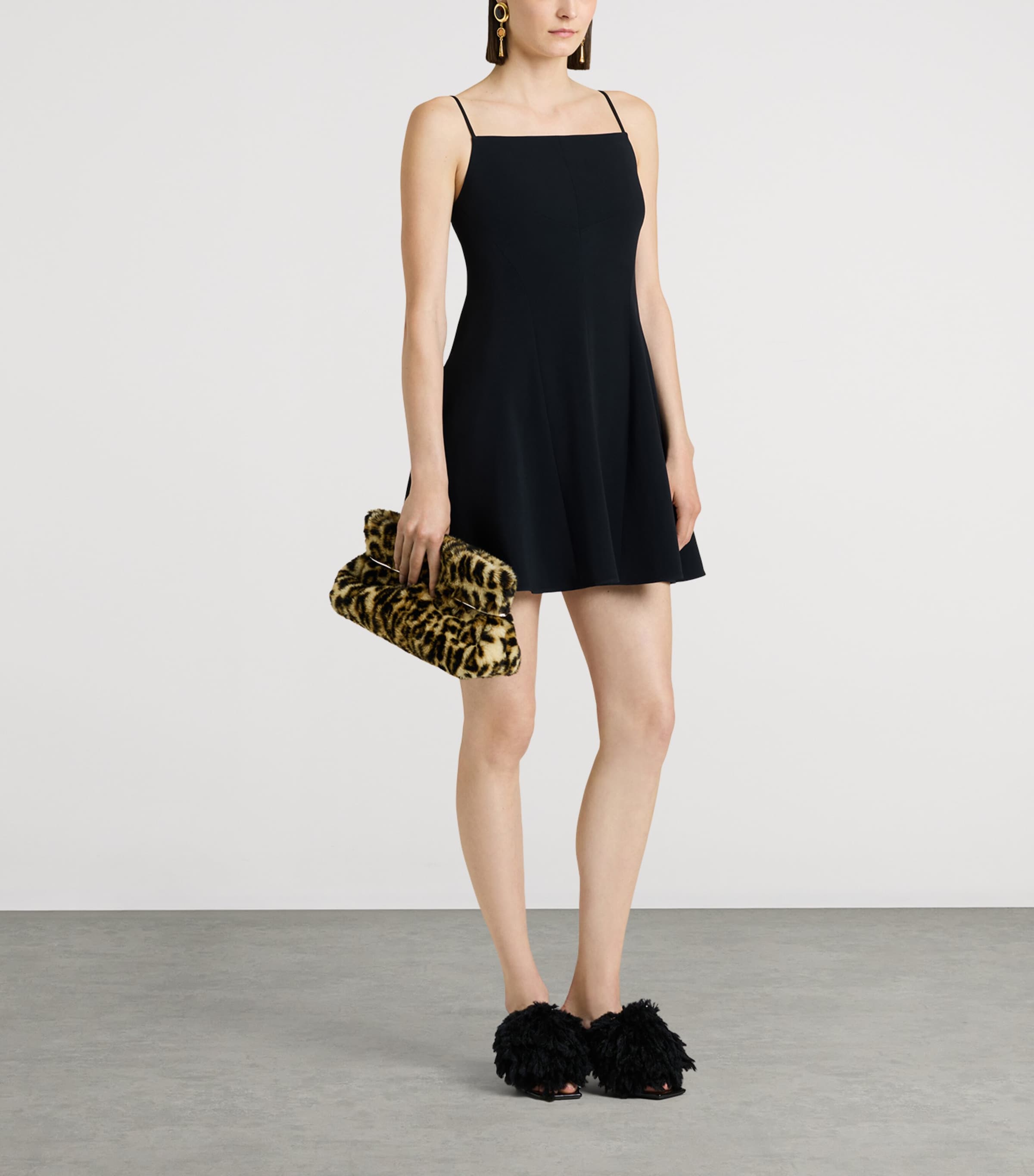 Givenchy Womens Crepe Cady Flared Mini Dress Image 2