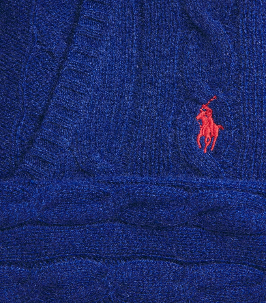 Wool-Cashmere Cable-Knit Sweater WINTER NIGHT NAVY Image 5