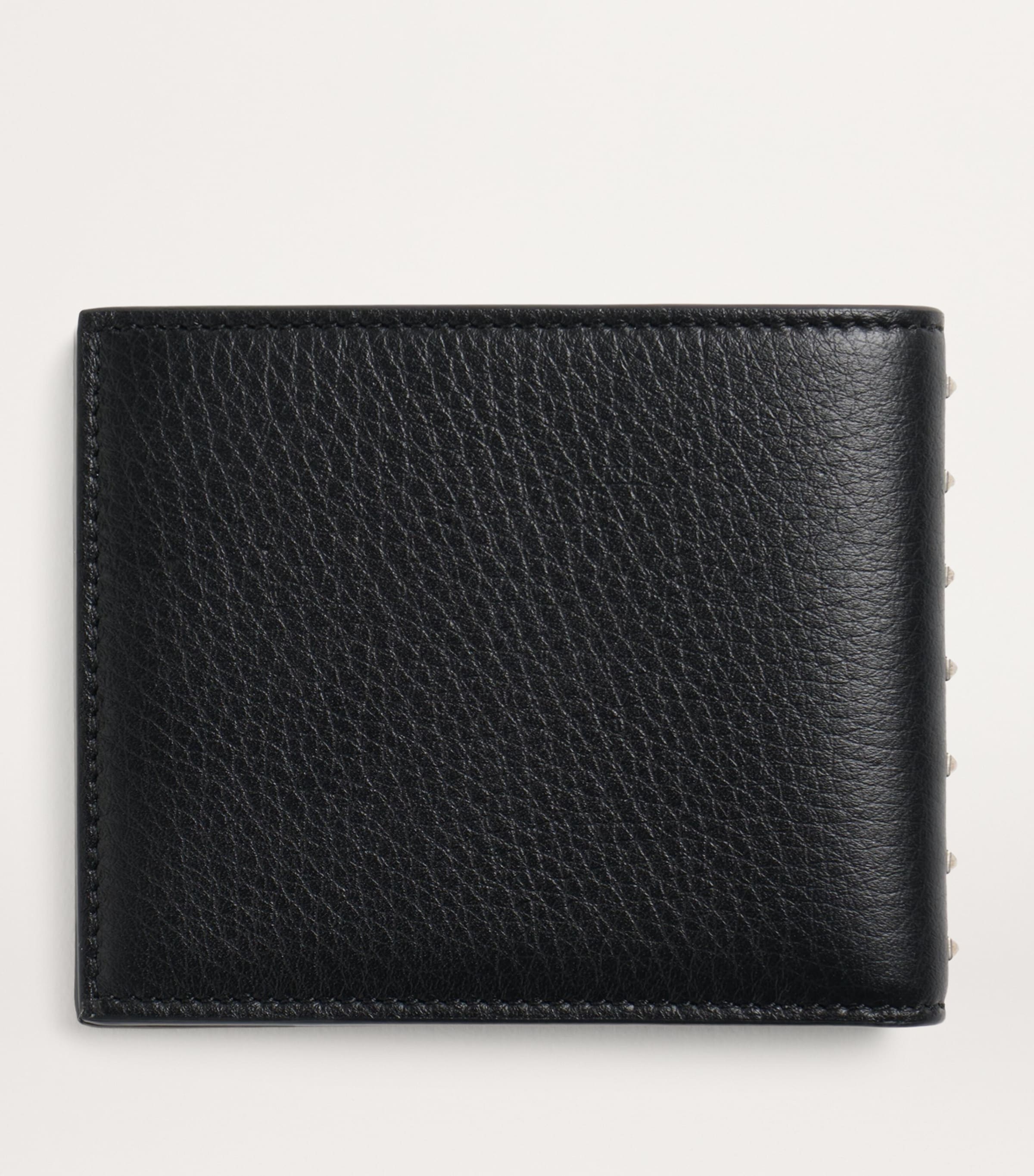 Valentino Garavani Rockstud Grainy Metallic Calfskin Card