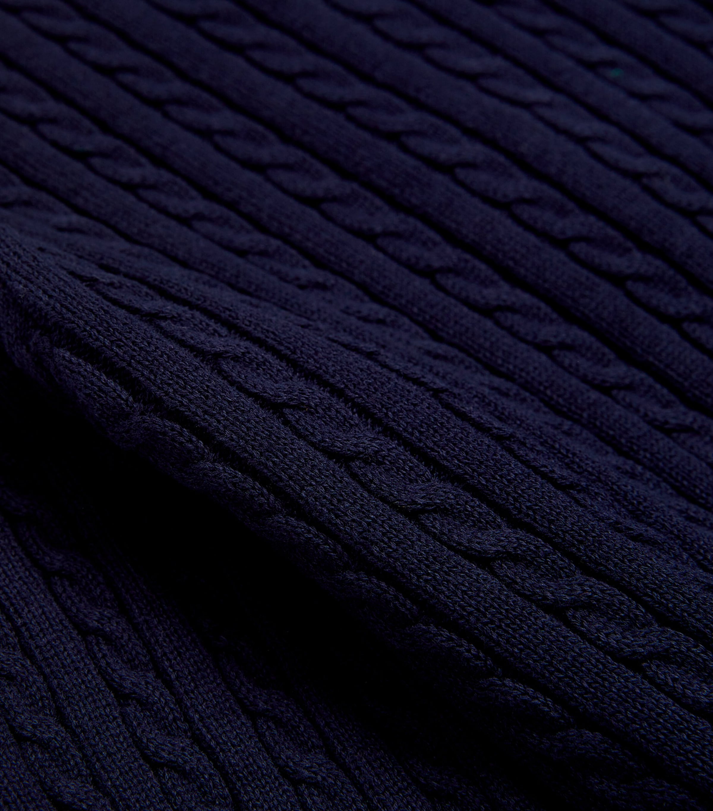 Ralph Lauren Kids Cotton Cable-Knit Cardigan (6-14 Years) Hunter Nvy Image 4