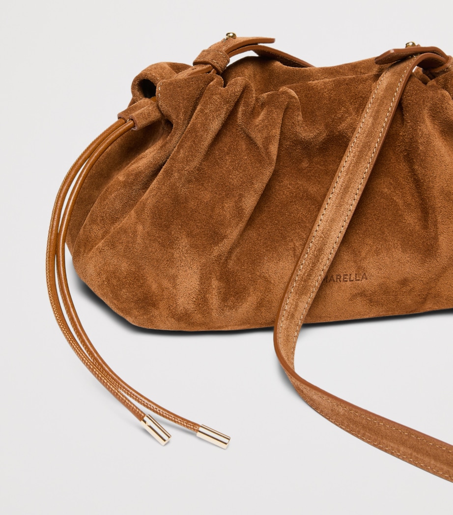 Marella Suede Clutch Bag Tobacco Image 5