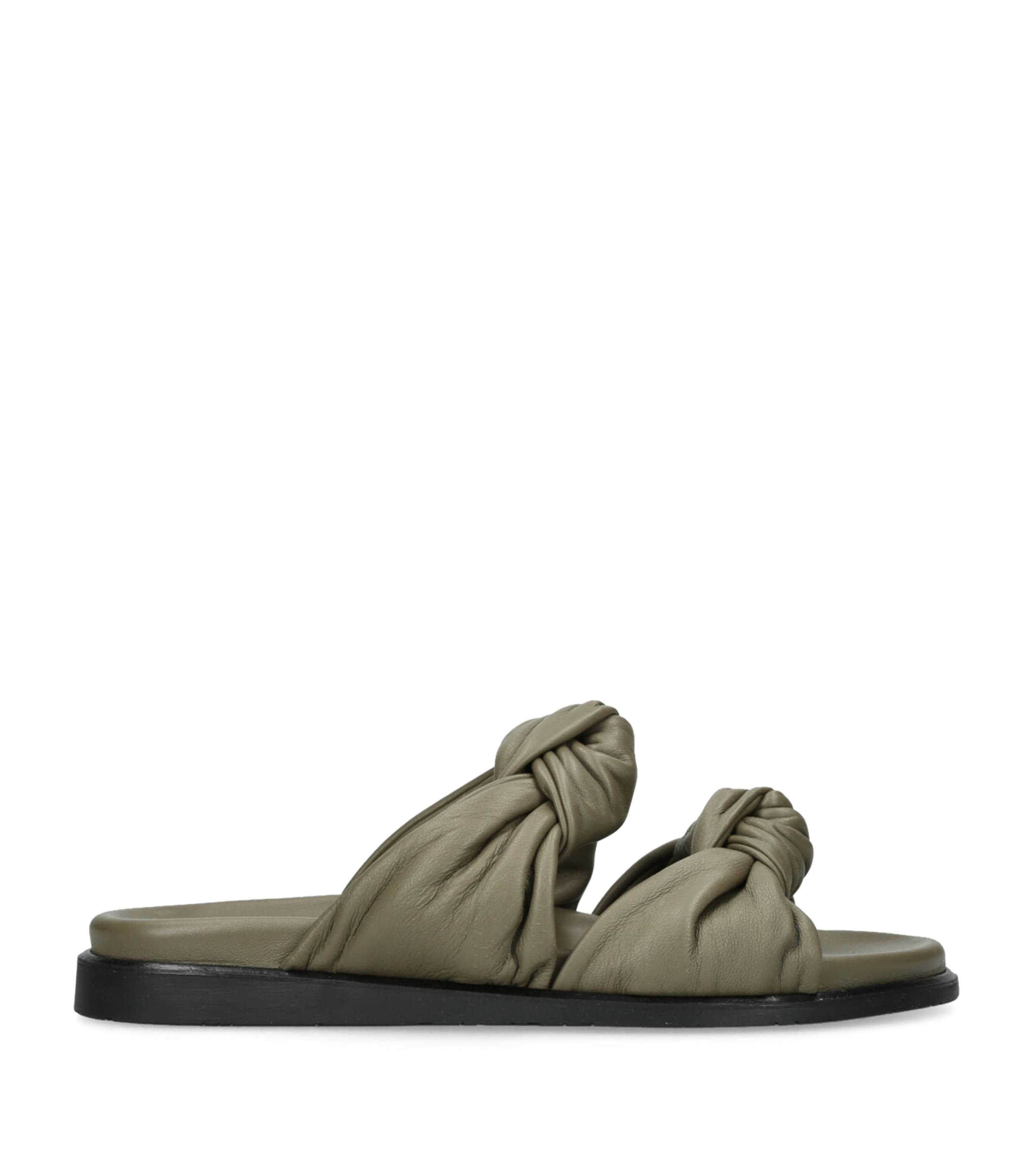 Dear Frances Leather Tye Slides