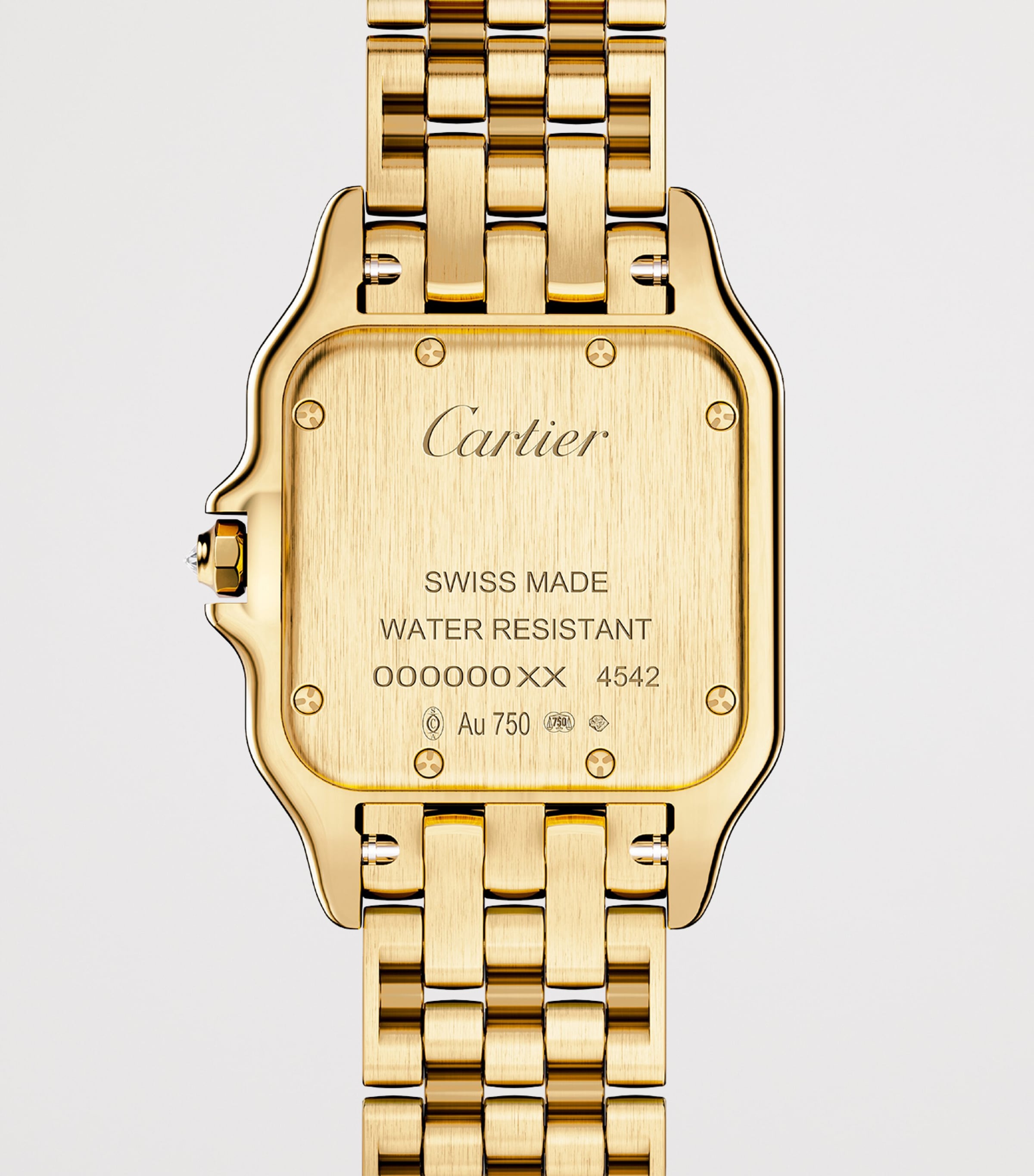Medium Yellow Gold and Diamond Panthère de Cartier Watch 27mm SILVERED Image 3