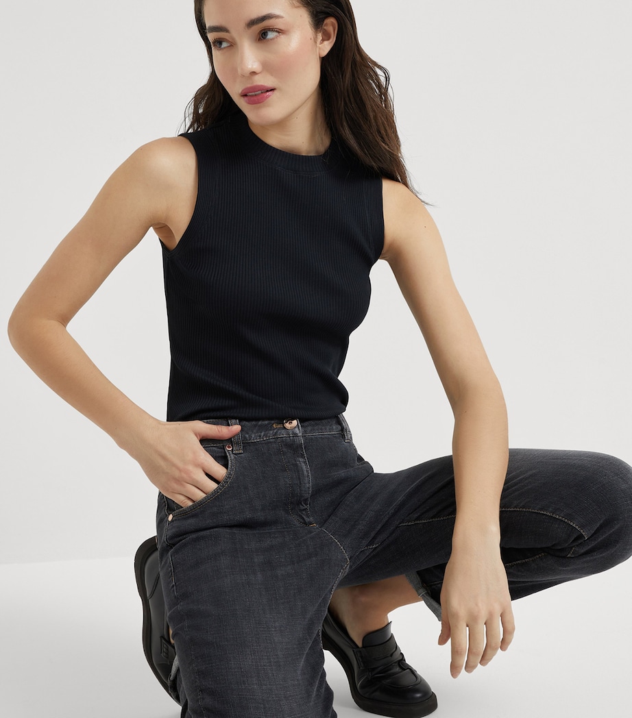 Cotton Ribbed Tank Top C101 Image 4