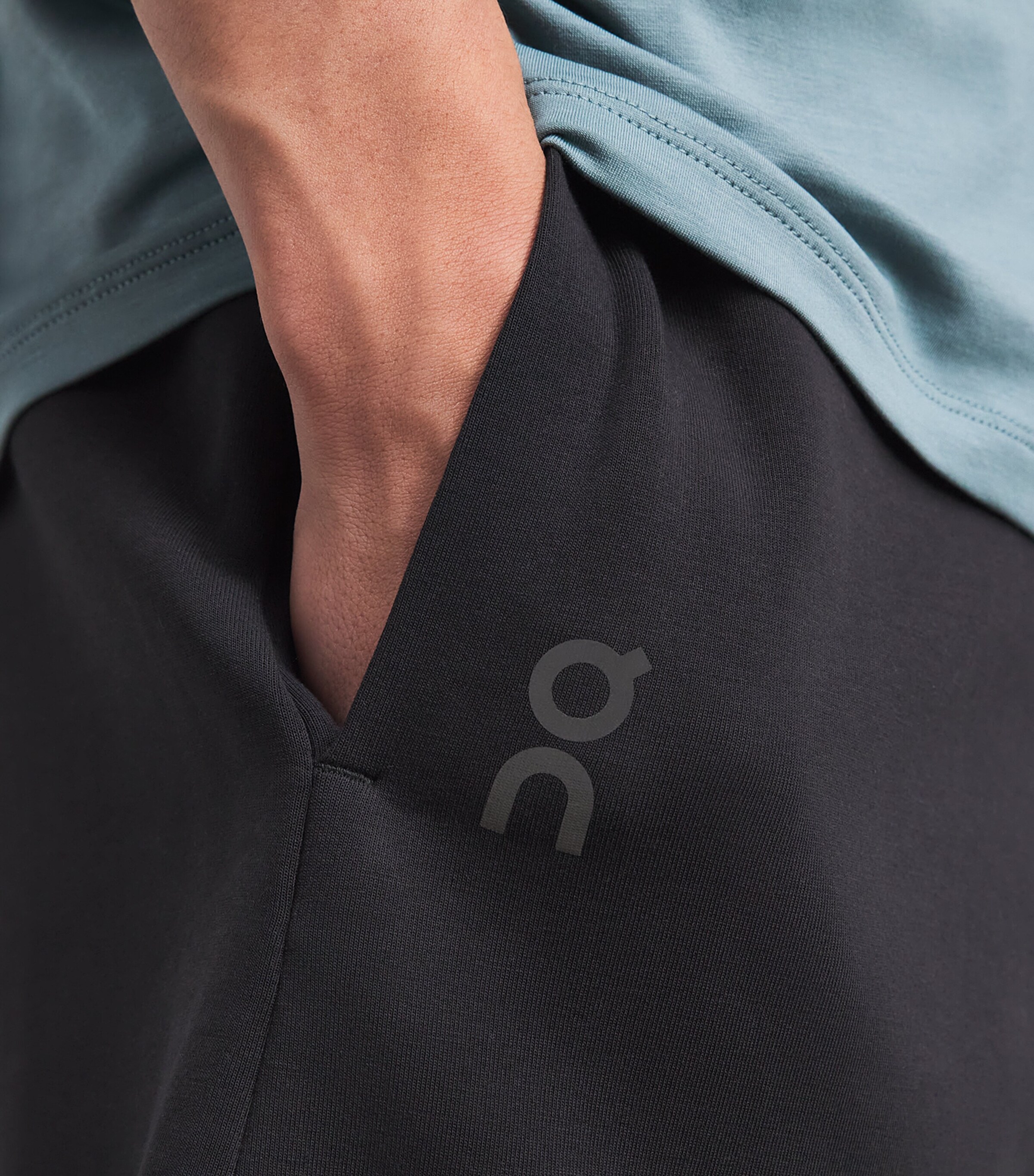 On Mens Focus Tech Shorts Black Image 3