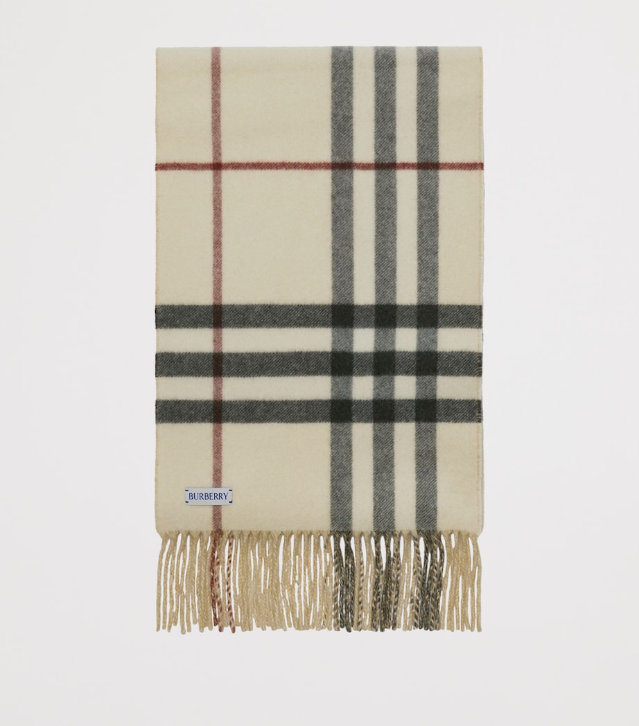 Cashmere Reversible Check EKD Scarf STONE Image 2