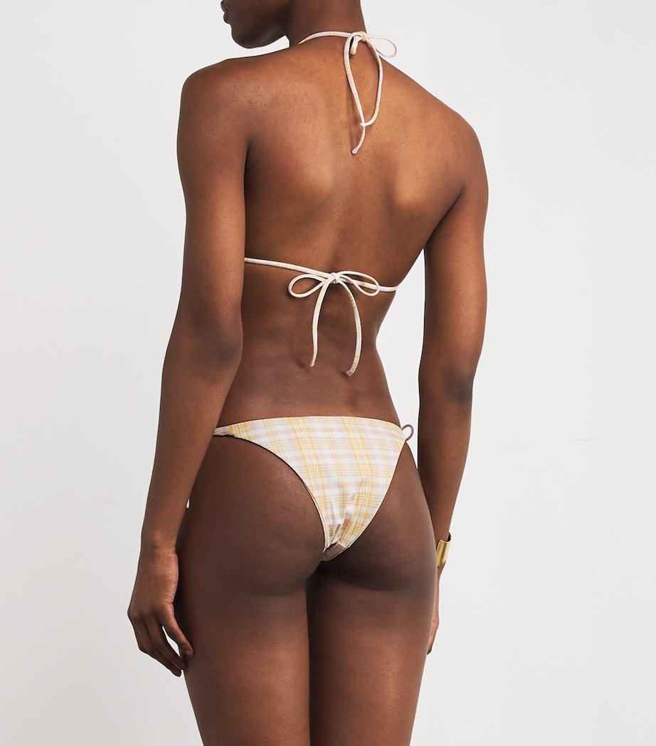 Check Side-Tie Bikini Bottoms PIATO CHECK Image 3