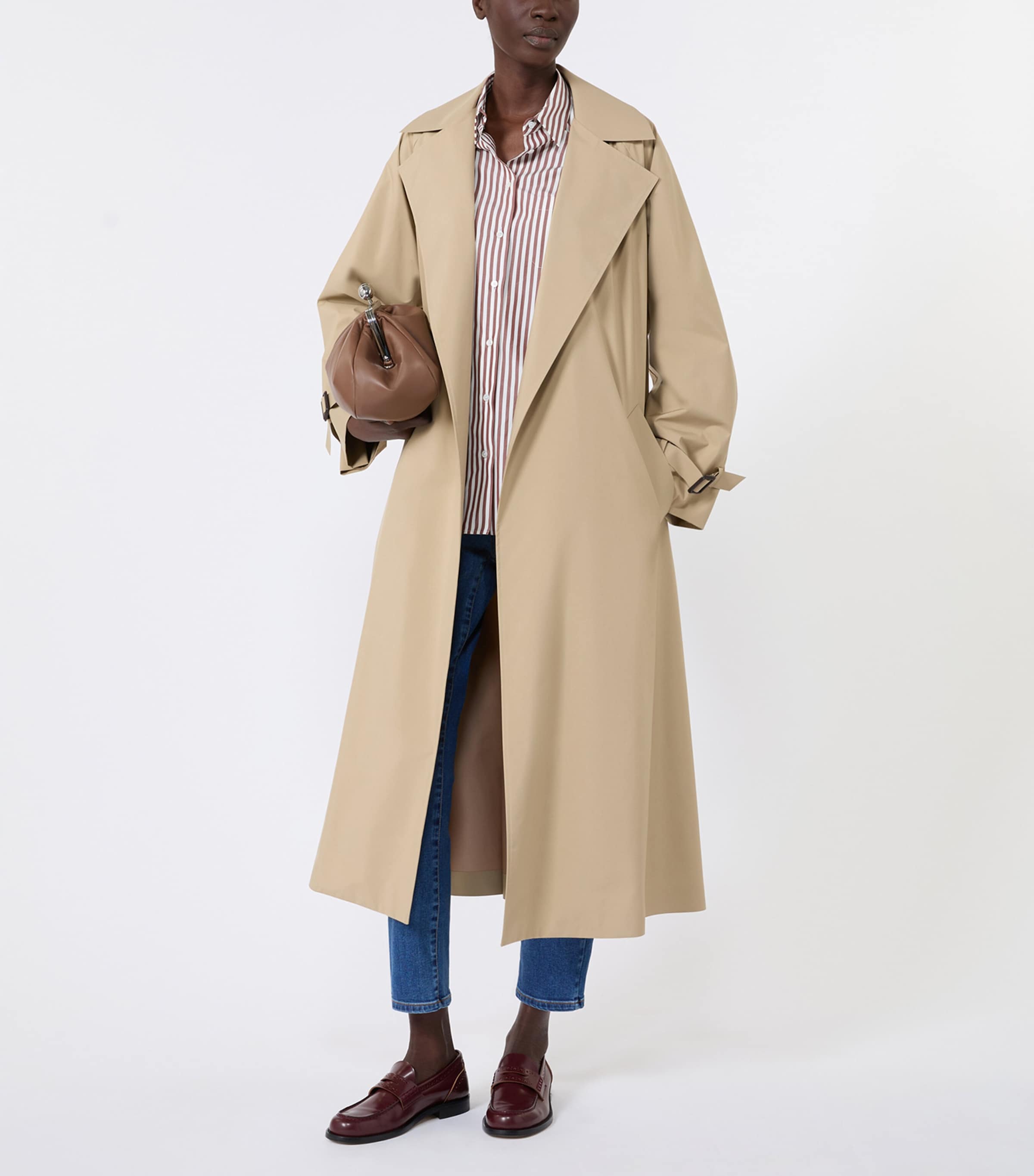 Weekend Max Mara Womens Wrap Trench Coat Beige Image 2