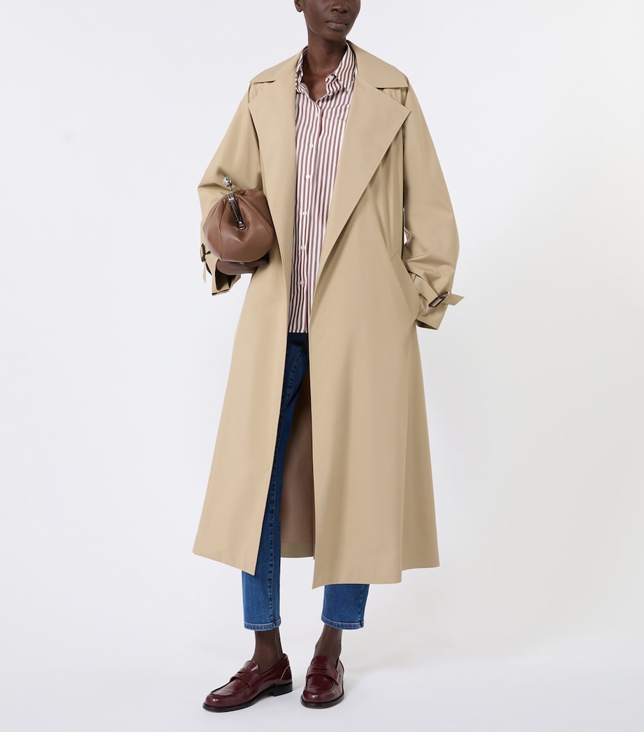Weekend Max Mara Womens Wrap Trench Coat Beige Image 2