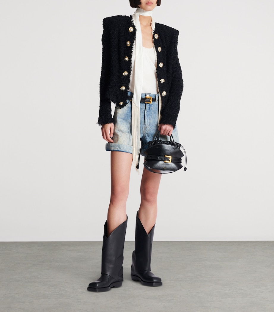 Tweed Raw-Hem Jacket 0PA NOIR Image 4