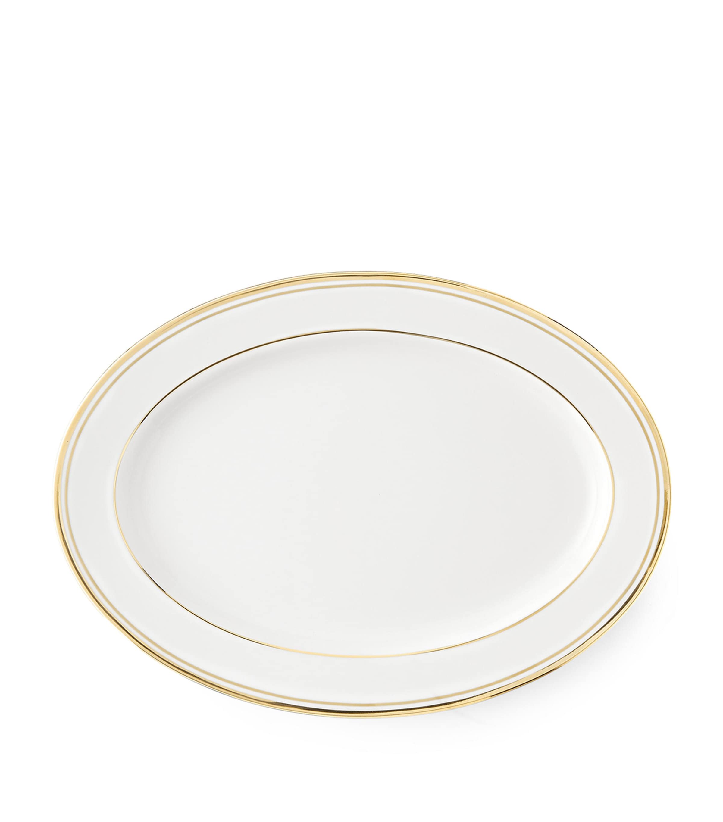 Ralph Lauren Wilshire Oval Platter In Gold