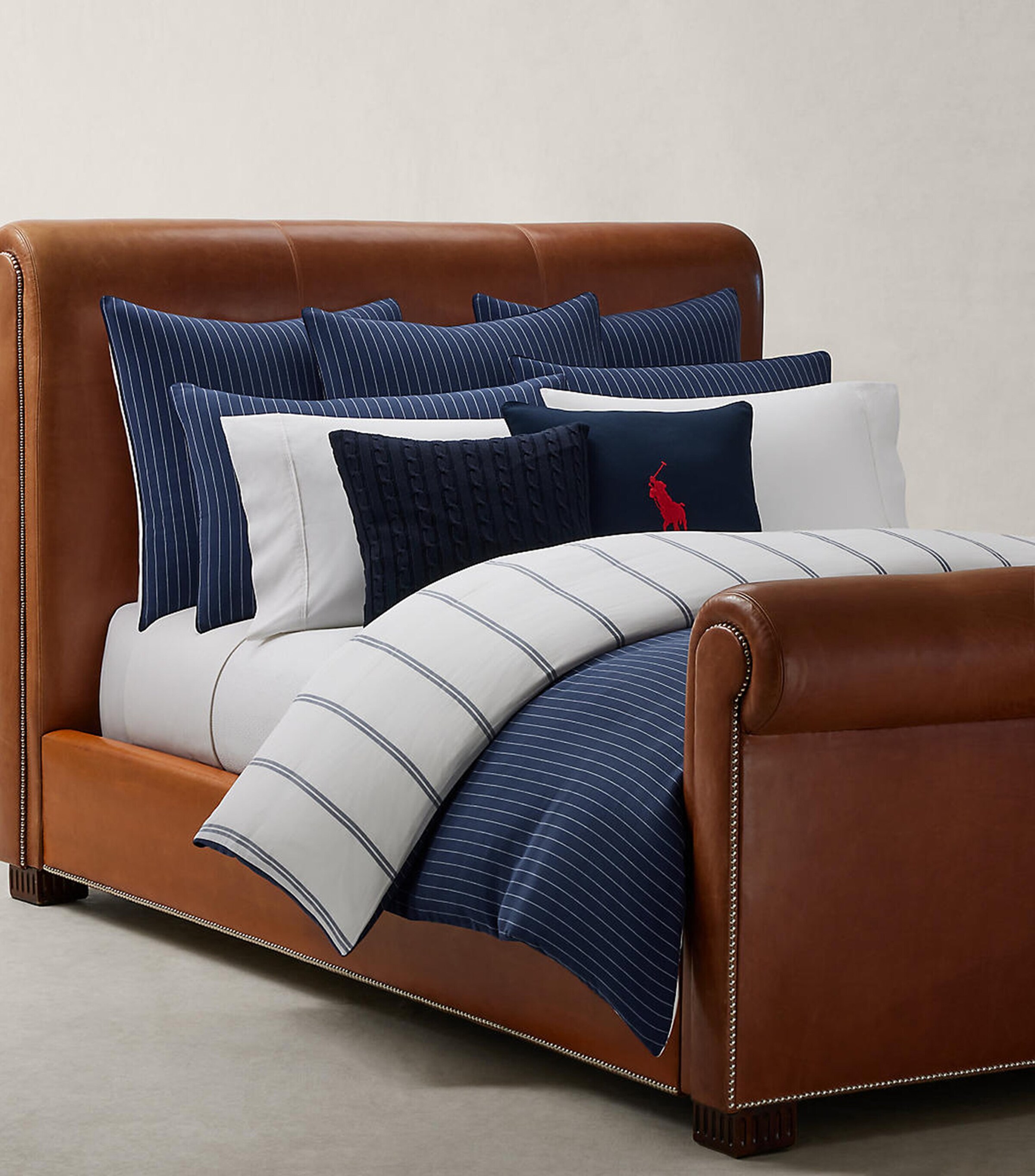Ralph Lauren Home Cotton Kerrigan Double Duvet Cover (200cm x 200cm) Navy Image 5