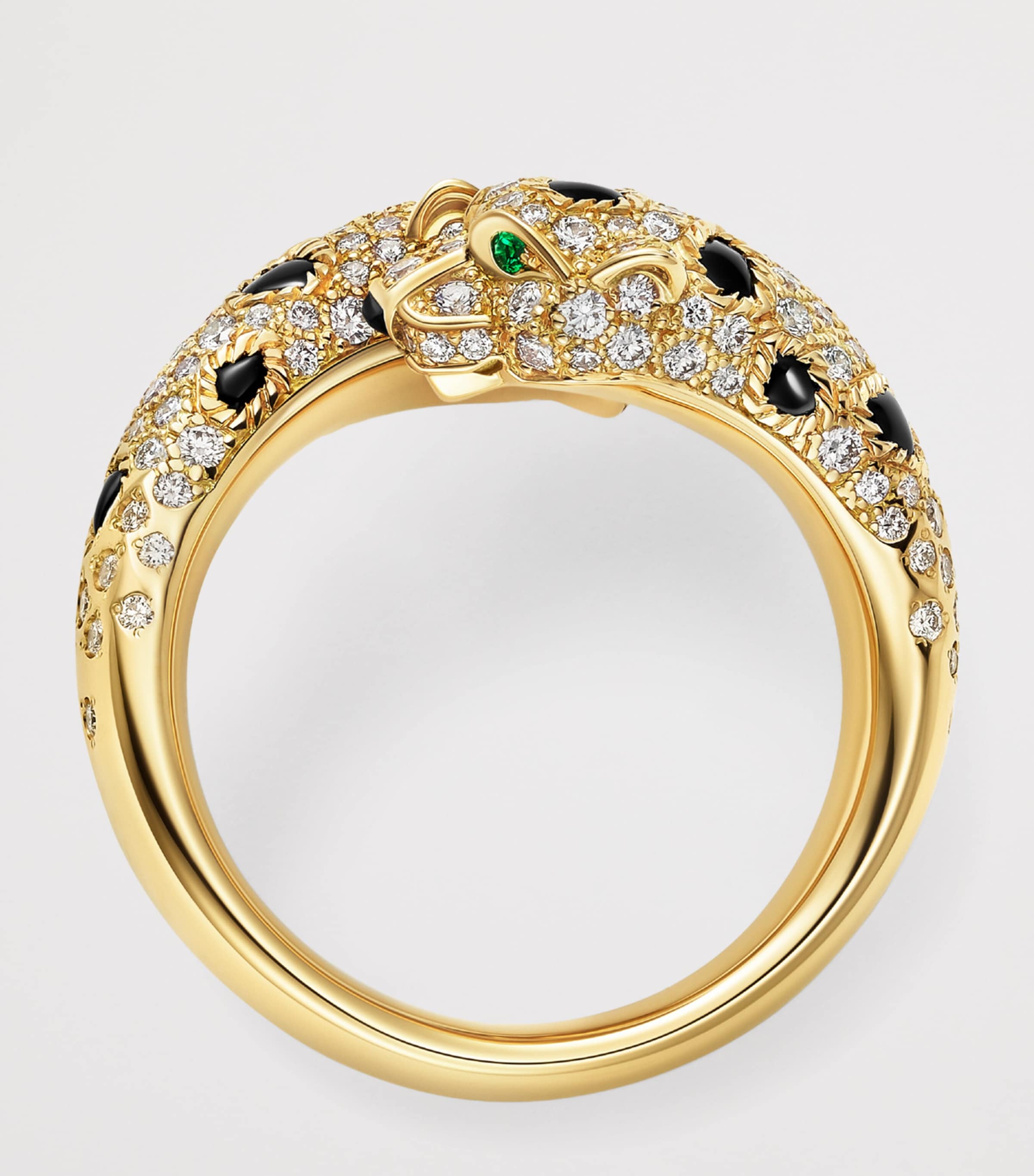 Yellow Gold, Diamond, Emerald and Onyx Panthère de Cartier Ring YELLOW GOLD Image 4