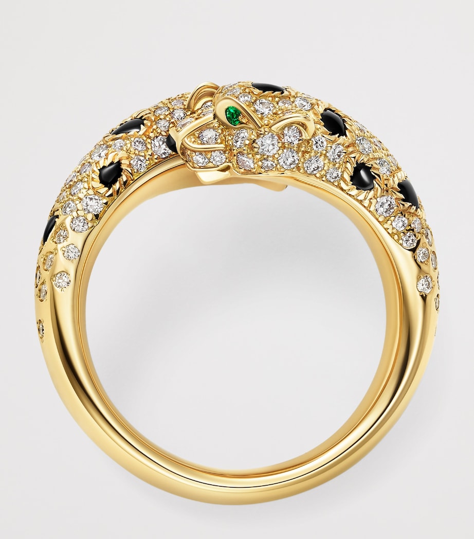 Yellow Gold, Diamond, Emerald and Onyx Panthère de Cartier Ring YELLOW GOLD Image 4