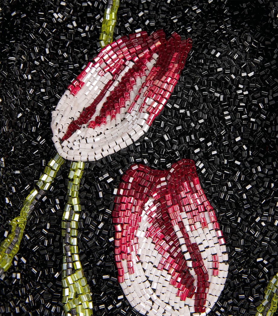 Embellished Tulip Mini Dress BLACK Image 5