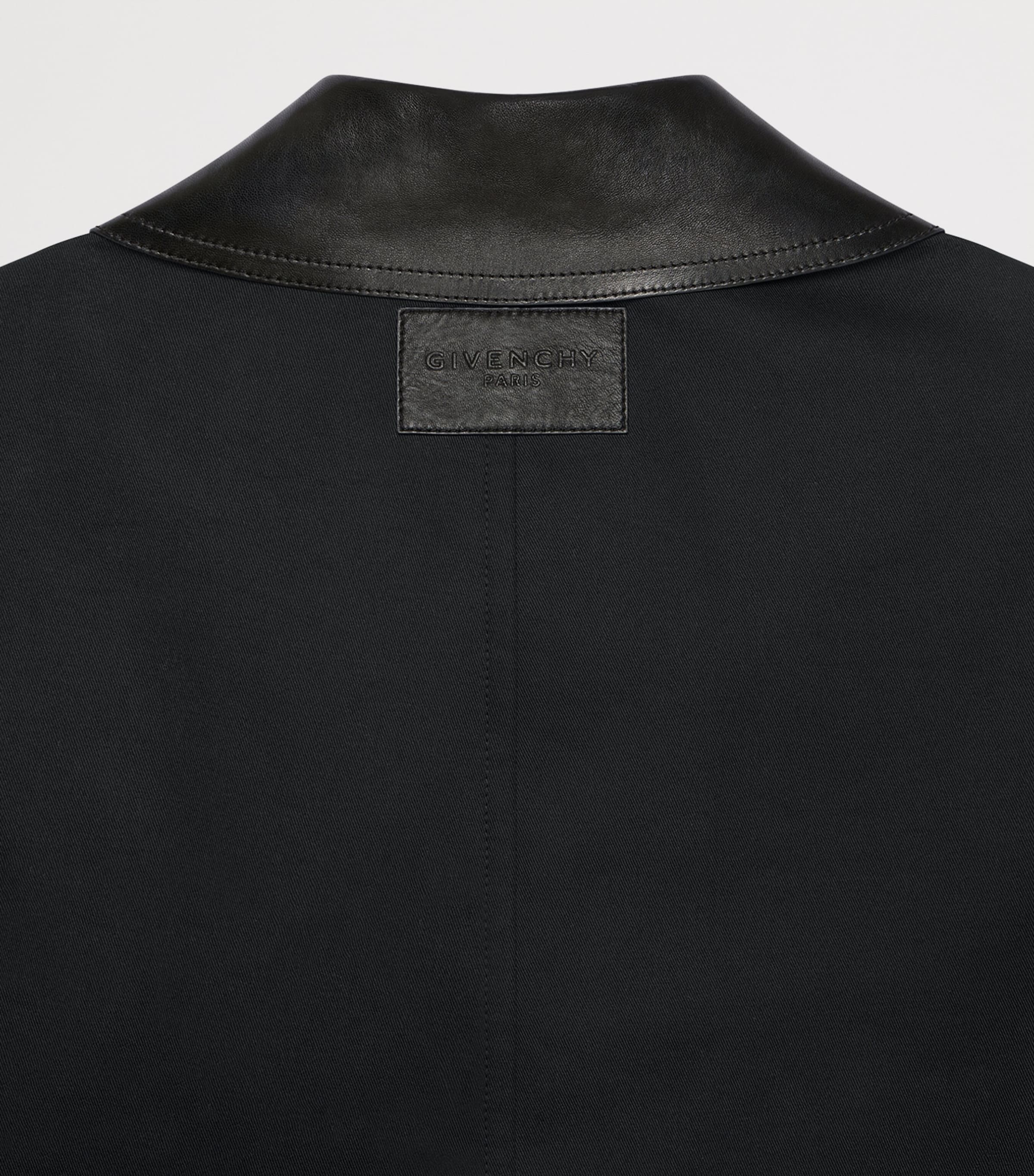 Givenchy Womens Cotton-Wool Leather-Trim Bomber Jacket Image 4