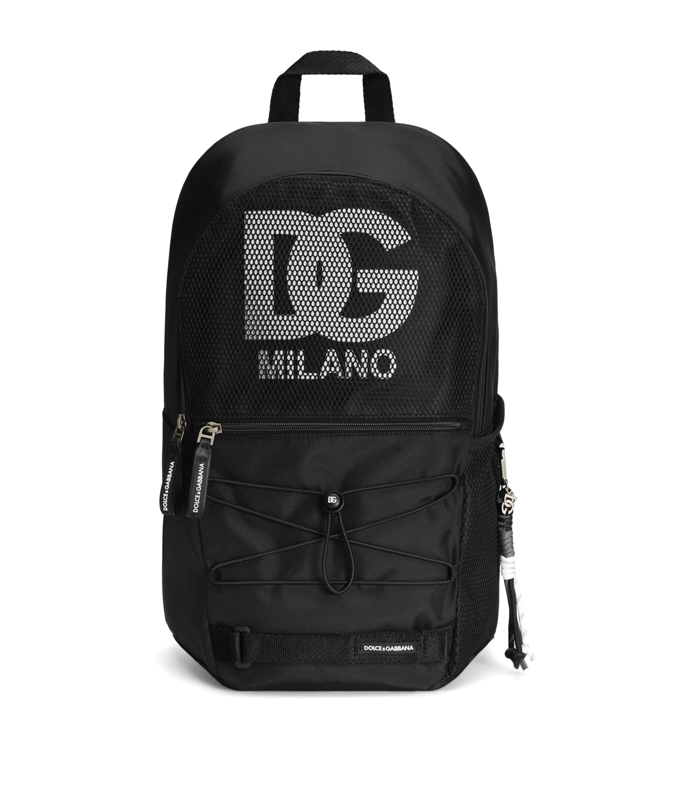 Dolce & Gabbana Kids Mesh Logo Backpack | Boys Accessories | Bags & Backpacks | Designers | Dolce & Gabbana