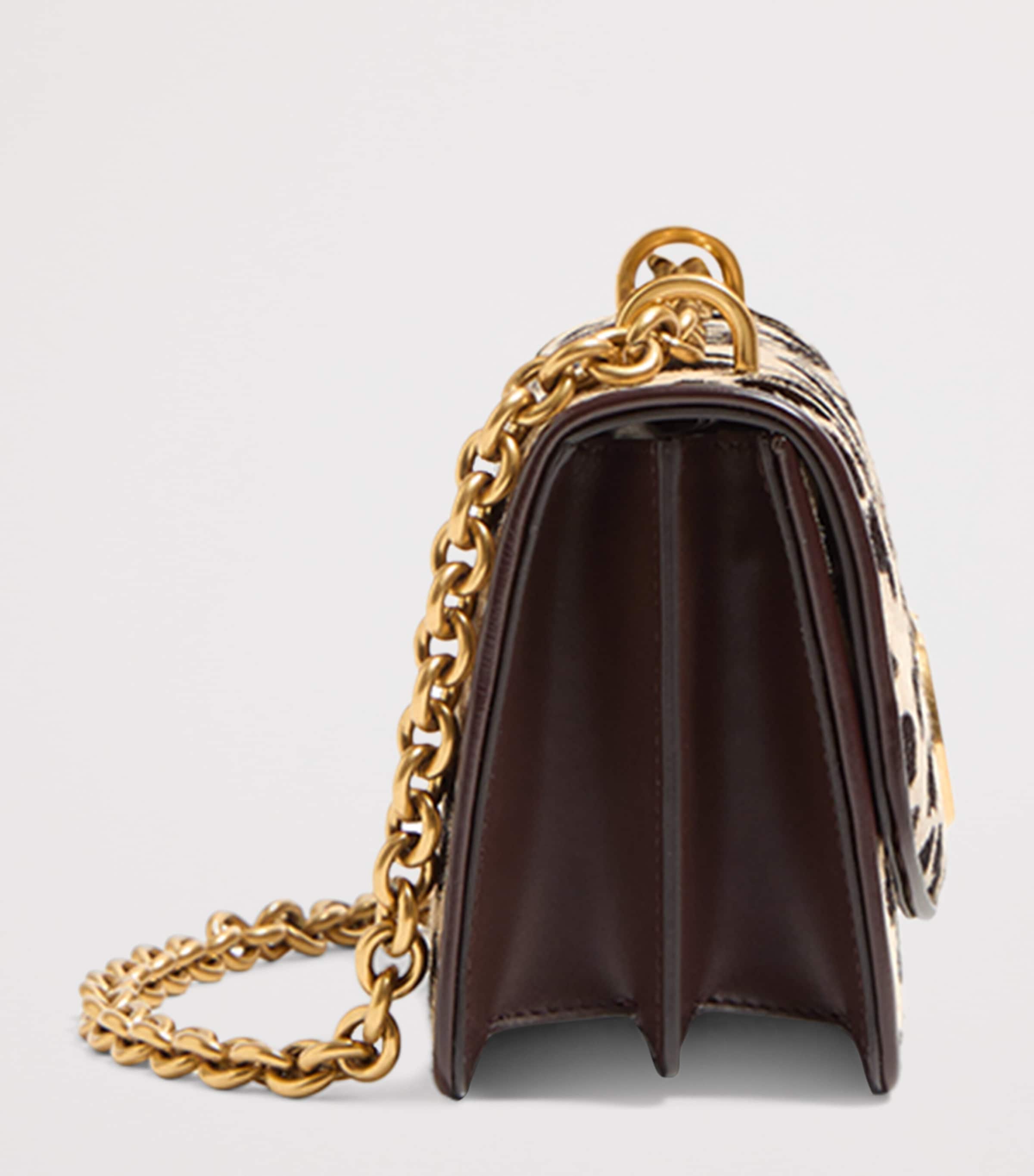 Valentino Garavani Small Leather Vain Shoulder Bag | Harrods US