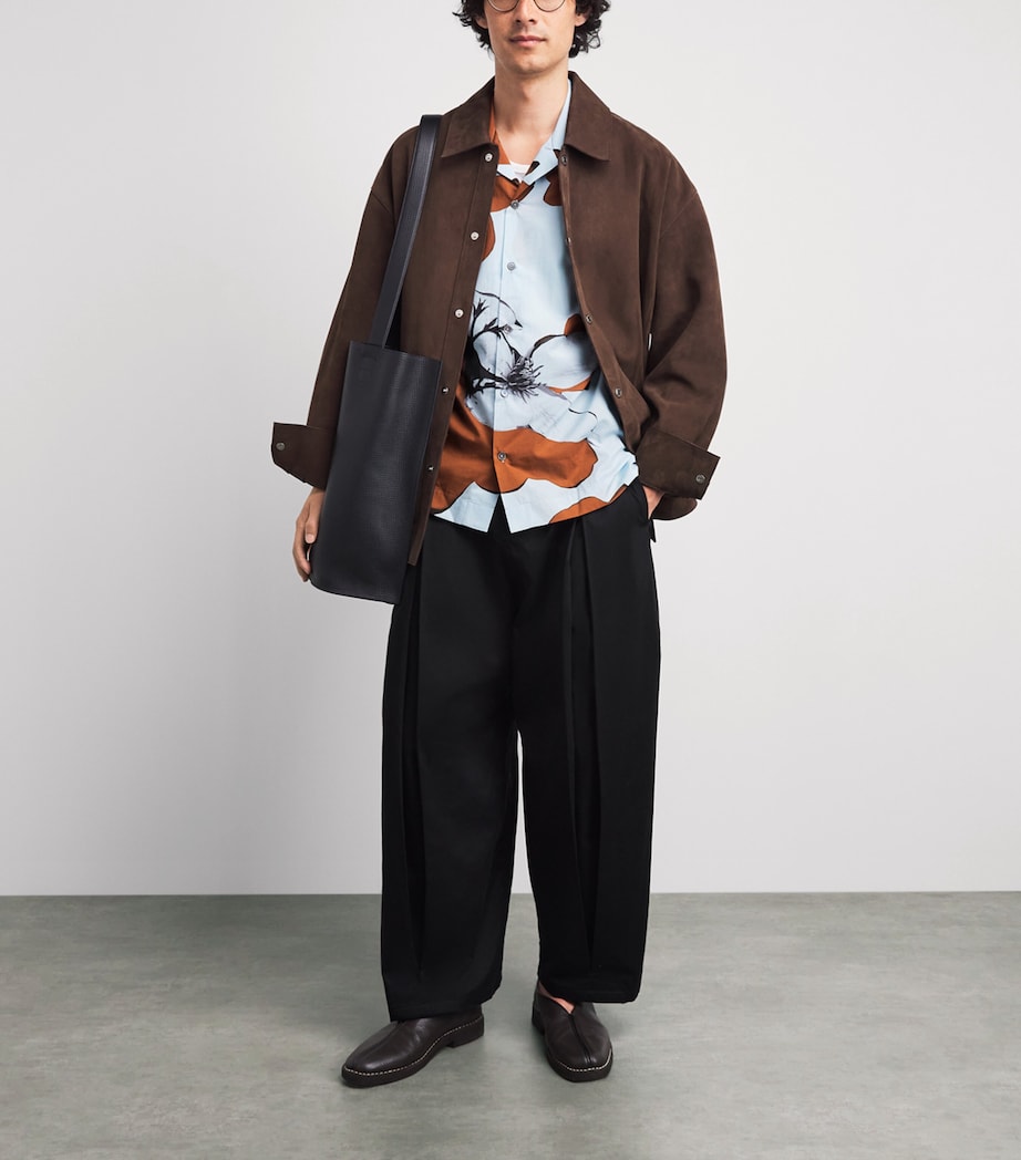 Paul Smith Mens Cotton Printed Shirt Blue Image 2