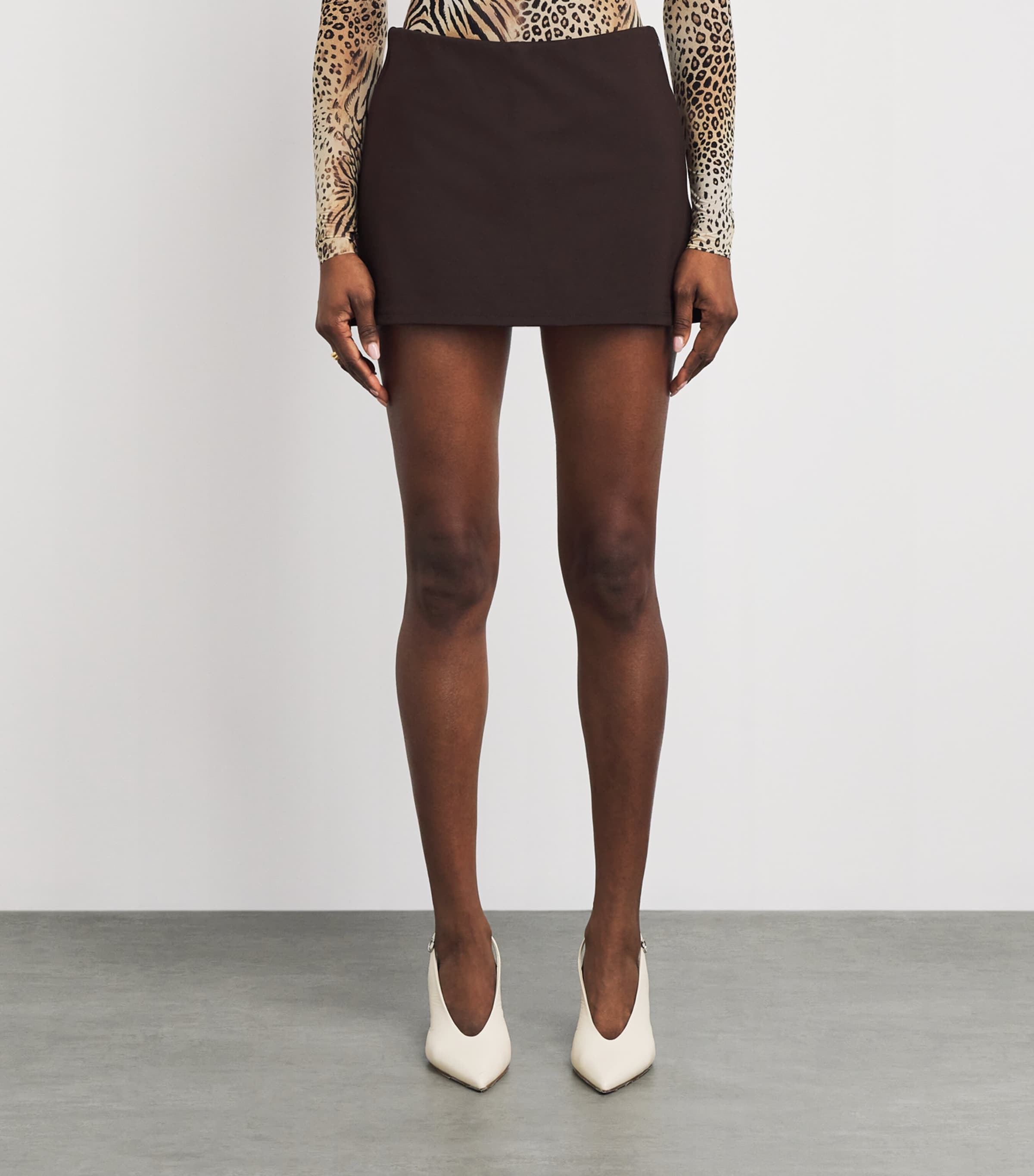 Skims Womens Jersey Mini Skort Espresso Image 4