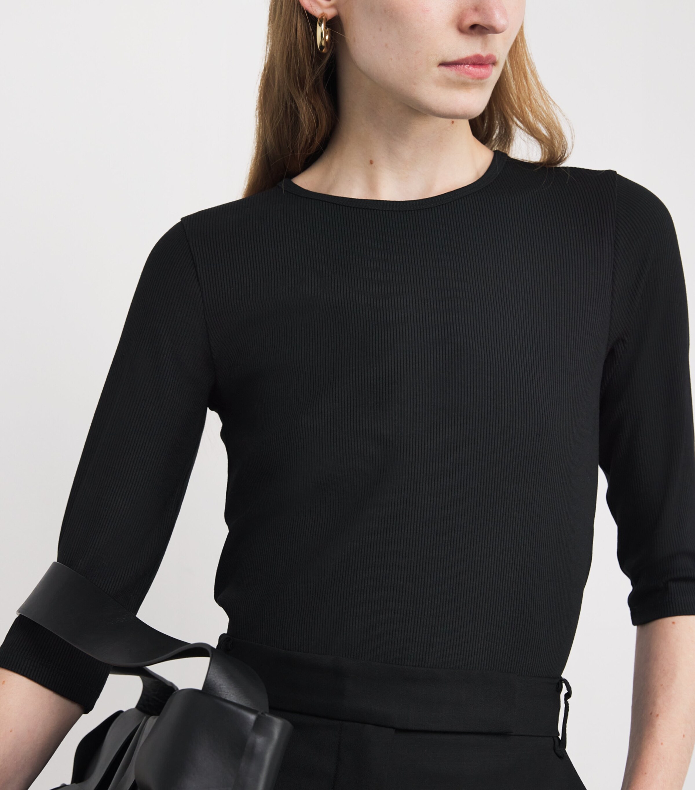 Crew-Neck T-Shirt 001BLK BLACK Image 6