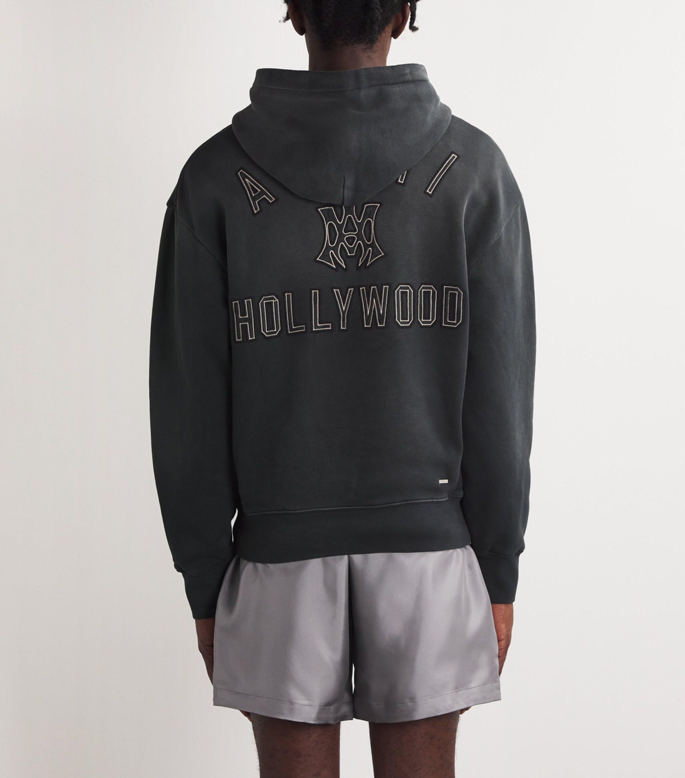 AMIRI Mens Cotton Logo Hoodie Black Image 4