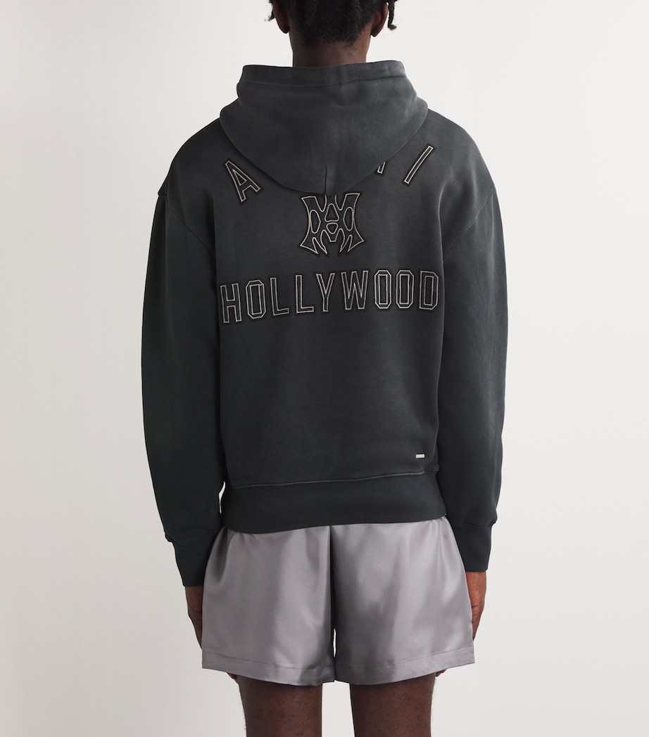 AMIRI Mens Cotton Logo Hoodie Black Image 4