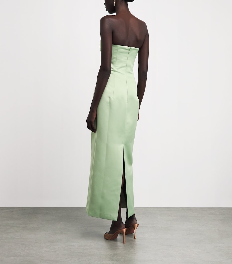 LEO LIN Womens Floral Appliqué Marilyn Maxi Dress Tulip Print In Green Image 4