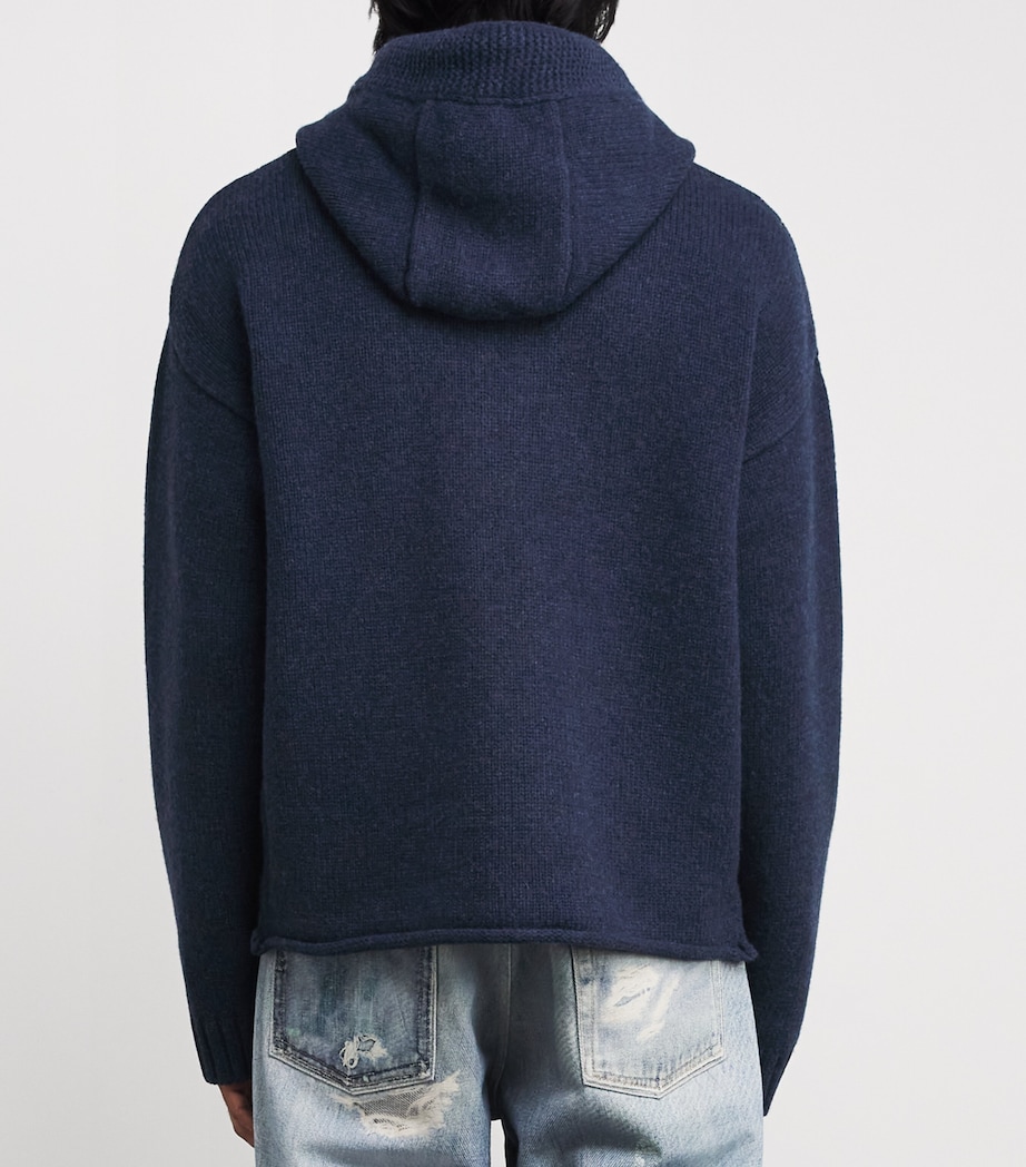 Wool Anchor Hoodie STEEL BLUE Image 4