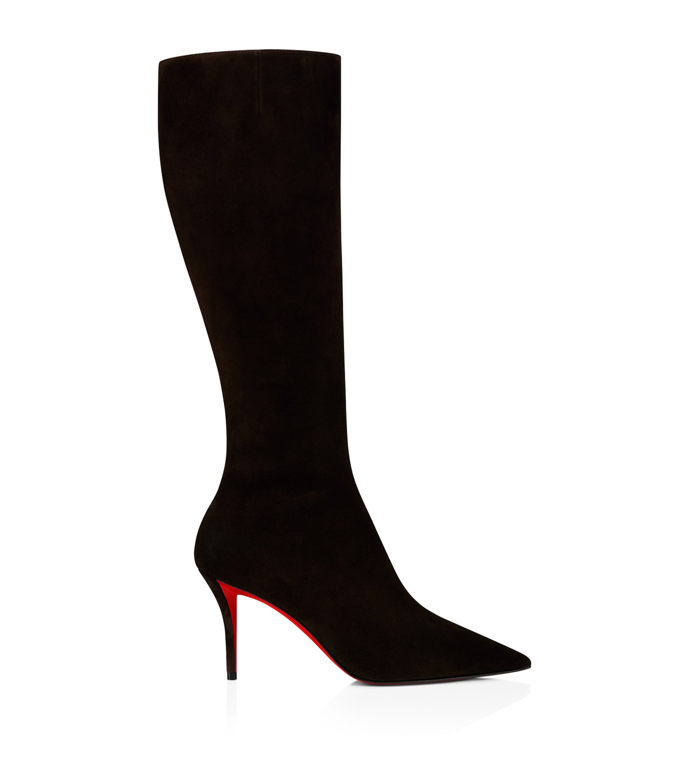 Christian Louboutin Miss Z Botta Suede Knee-high Boots 80 In Black
