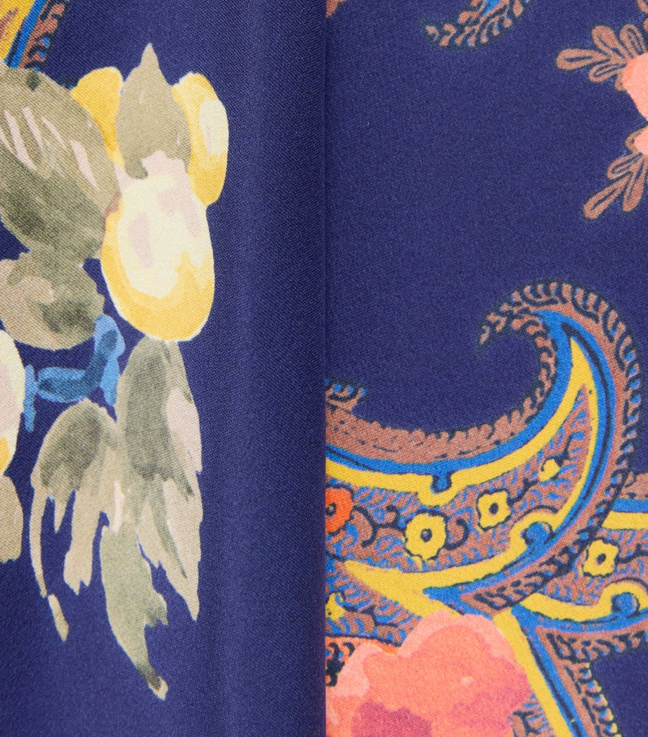 Etro Womens Silk Floral Paisley Print Maxi Skirt Print/blue Bs Image 6