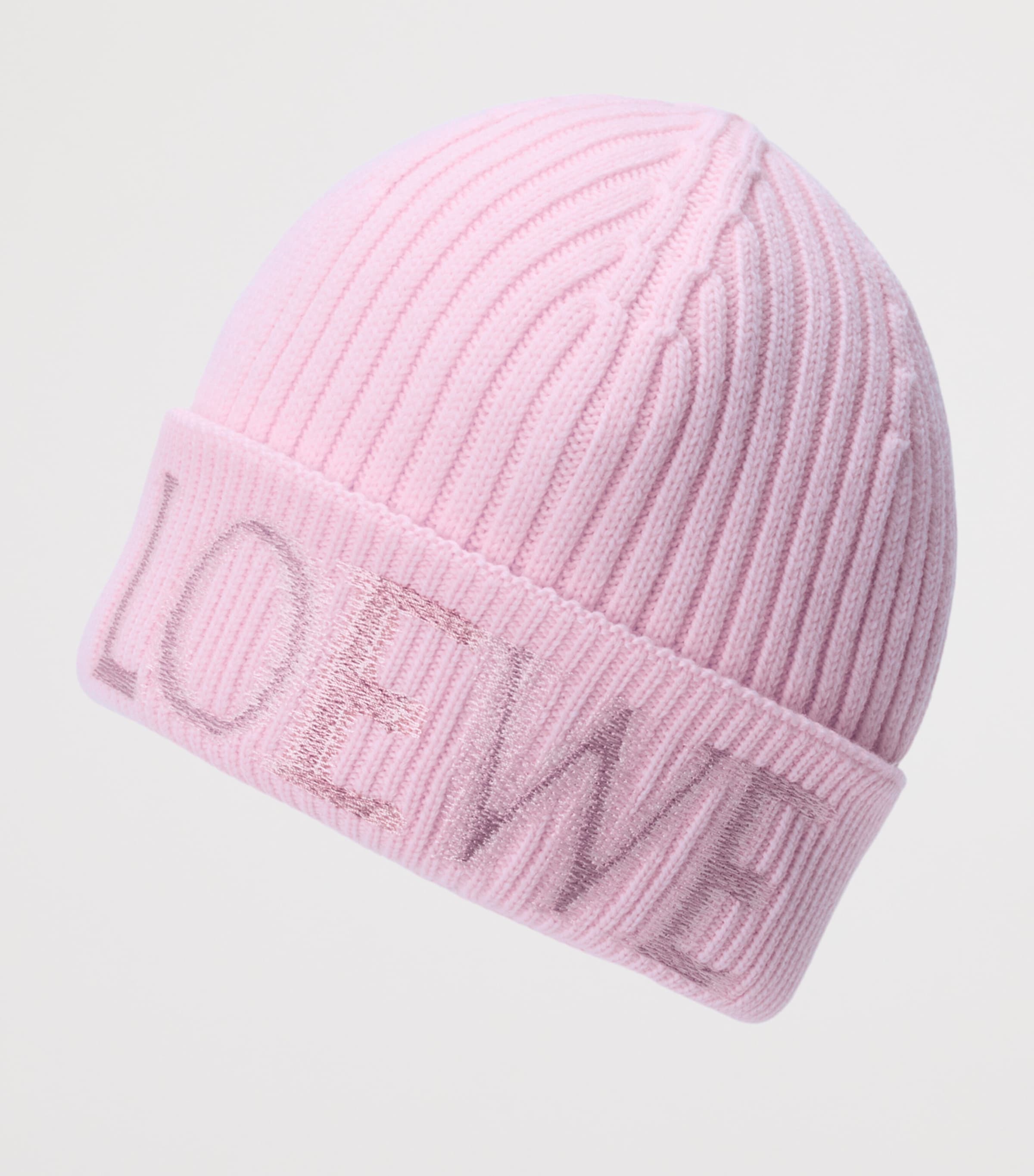LOEWE Wool Beanie Hat Unisex Pink Knit Winter Cap Logo Embroidered Warm Gift LOEWE Embroidered wool beanie | NET-A-PORTER main image 3
