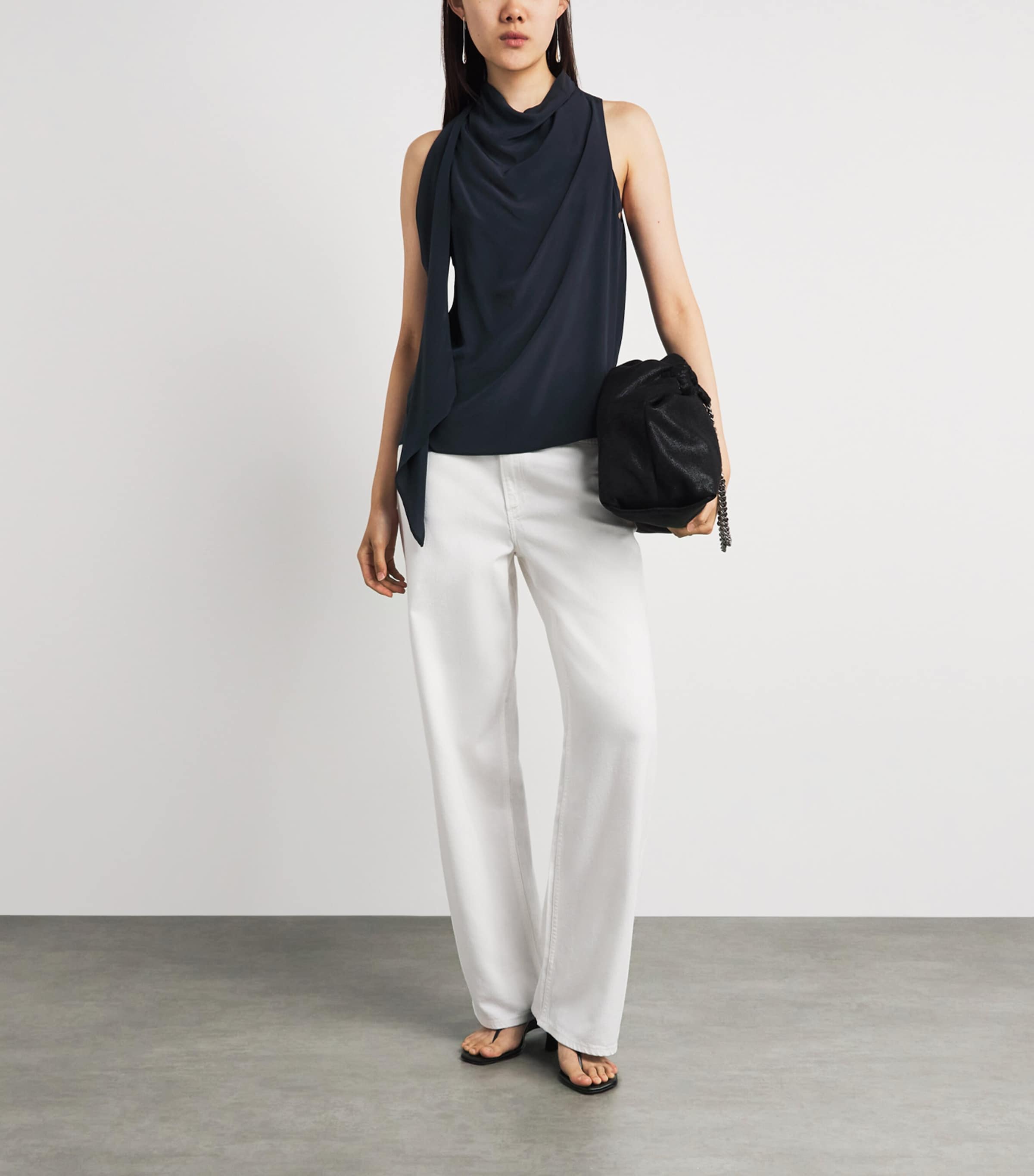 Rag & Bone Womens Silk Adela Scarf Blouse Salute Image 2