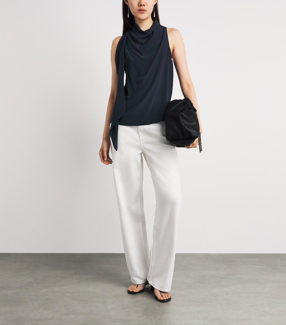 Rag & Bone Womens Silk Adela Scarf Blouse Salute Image 2