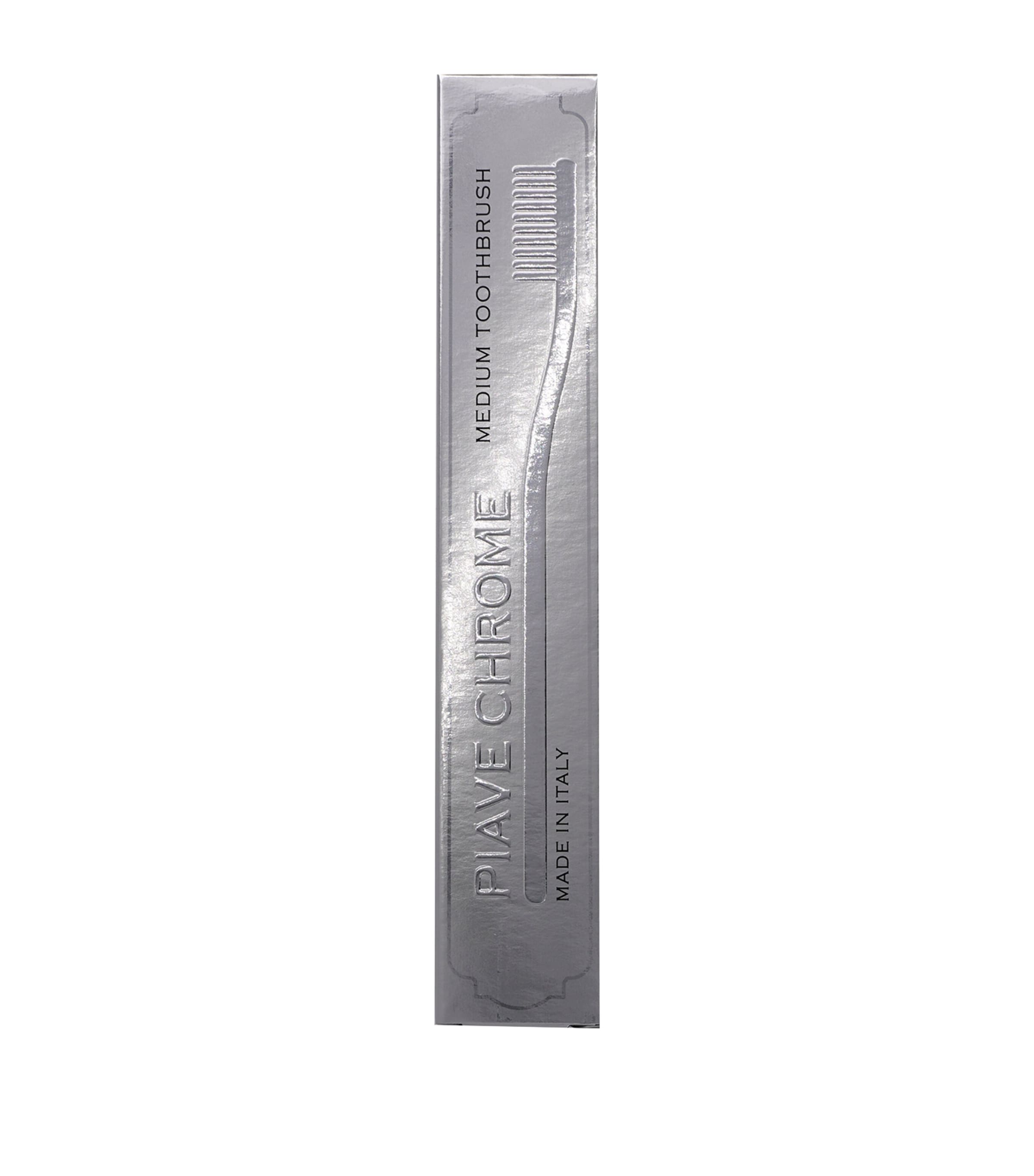 Piave Cosmetics Medium Chrome-Plated Toothbrush Image 1