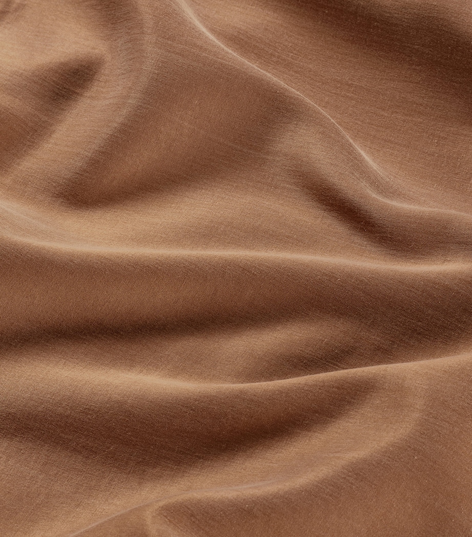 Alya Frame Super King Flat Sheet (270cm x 310cm) CARAMEL Image 3