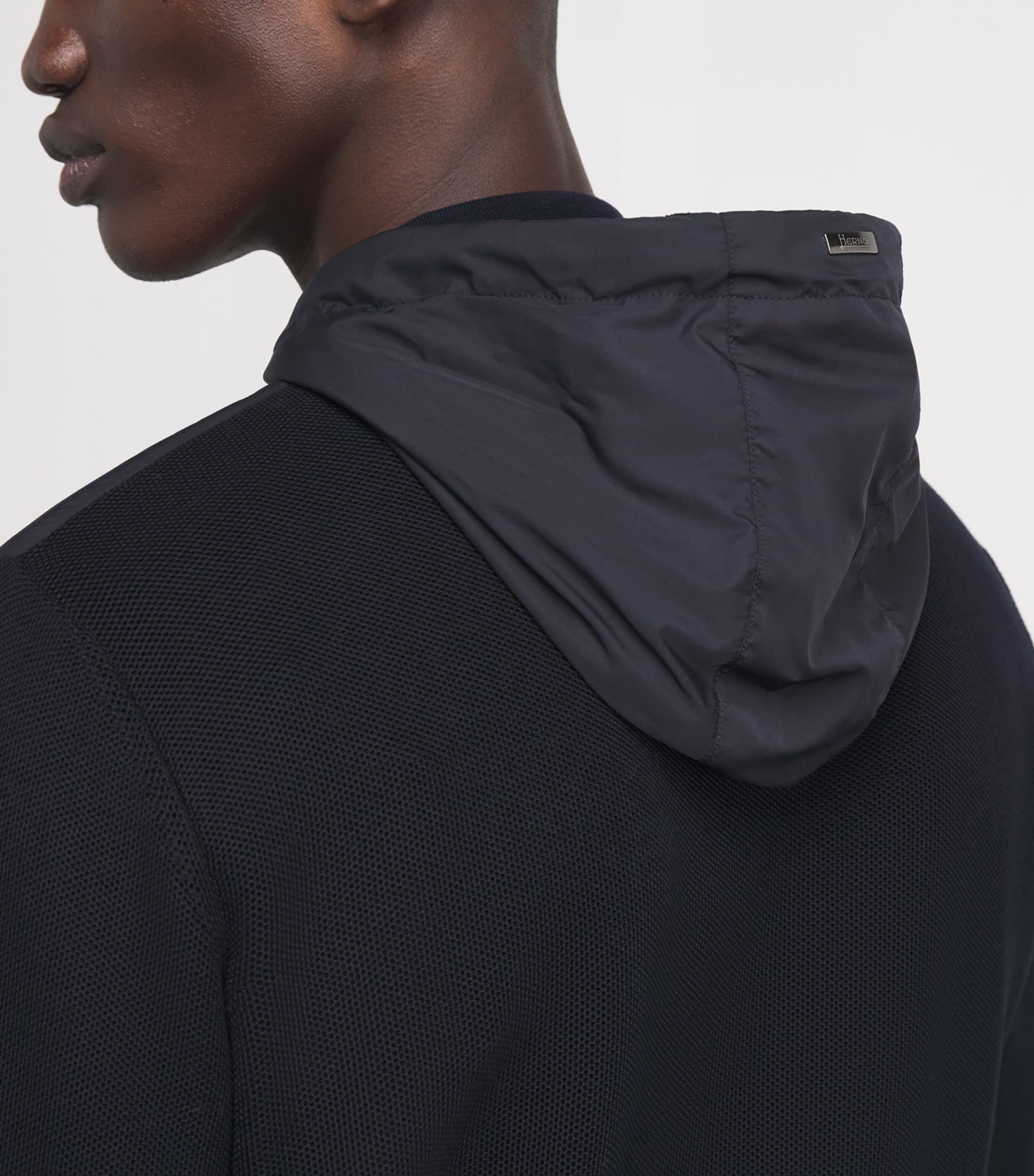 Cotton Hooded Hybrid Jacket BLU 9201 Image 6