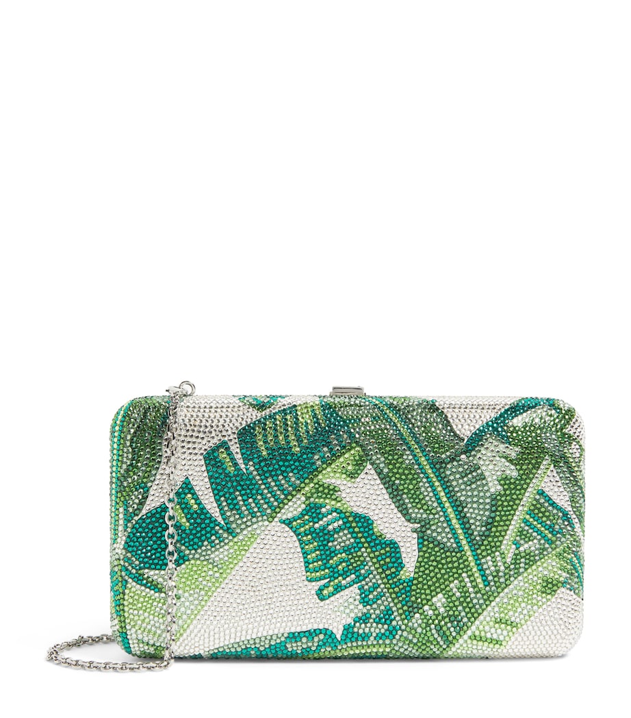 Smooth Rectangle Tropics Clutch Bag SEMMT SLVR EMRLD MLT Image 1